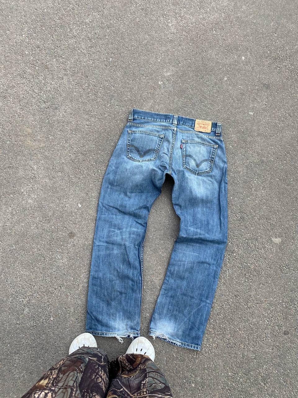 Pre-owned Levi's Vintage Y2k Levis 506 Jeans 34x32 Faded Distressed Dark Wash In Denim