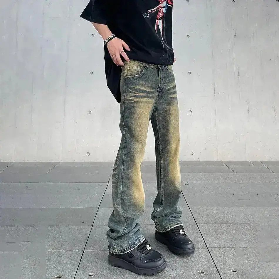 Japanese Brand Flared jeans wide legs baggy vintage designer trousers Y2k Size US 32 / EU 48 - 3 Thumbnail