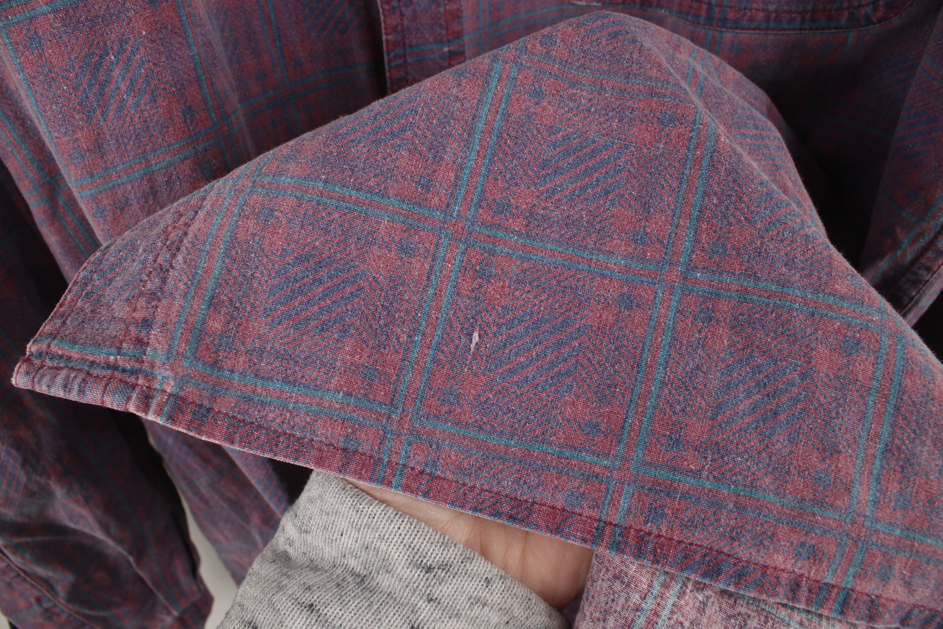 Vintage Vintage 90s Streetwear Checkered Plaid Collared Button Shirt Size US L / EU 52-54 / 3 - 9 Thumbnail