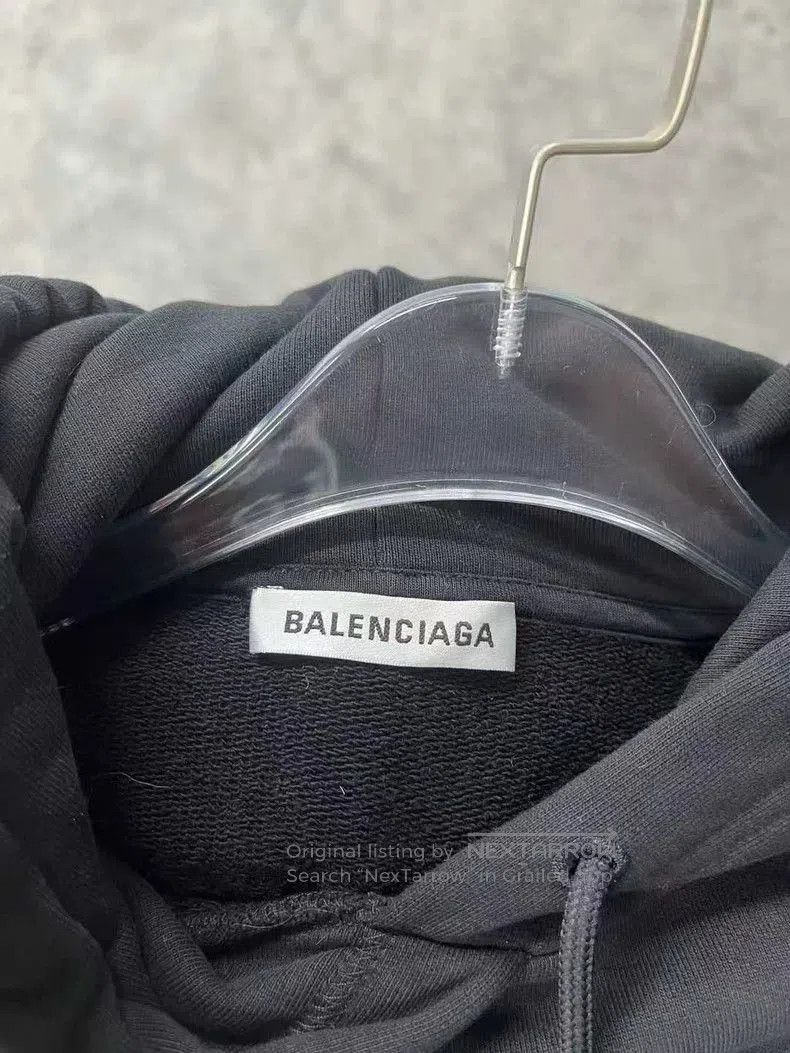 Balenciaga Balenciaga Black Coke Wave Logo Hoodie. Size US XS / EU 42 / 0 - 3 Thumbnail