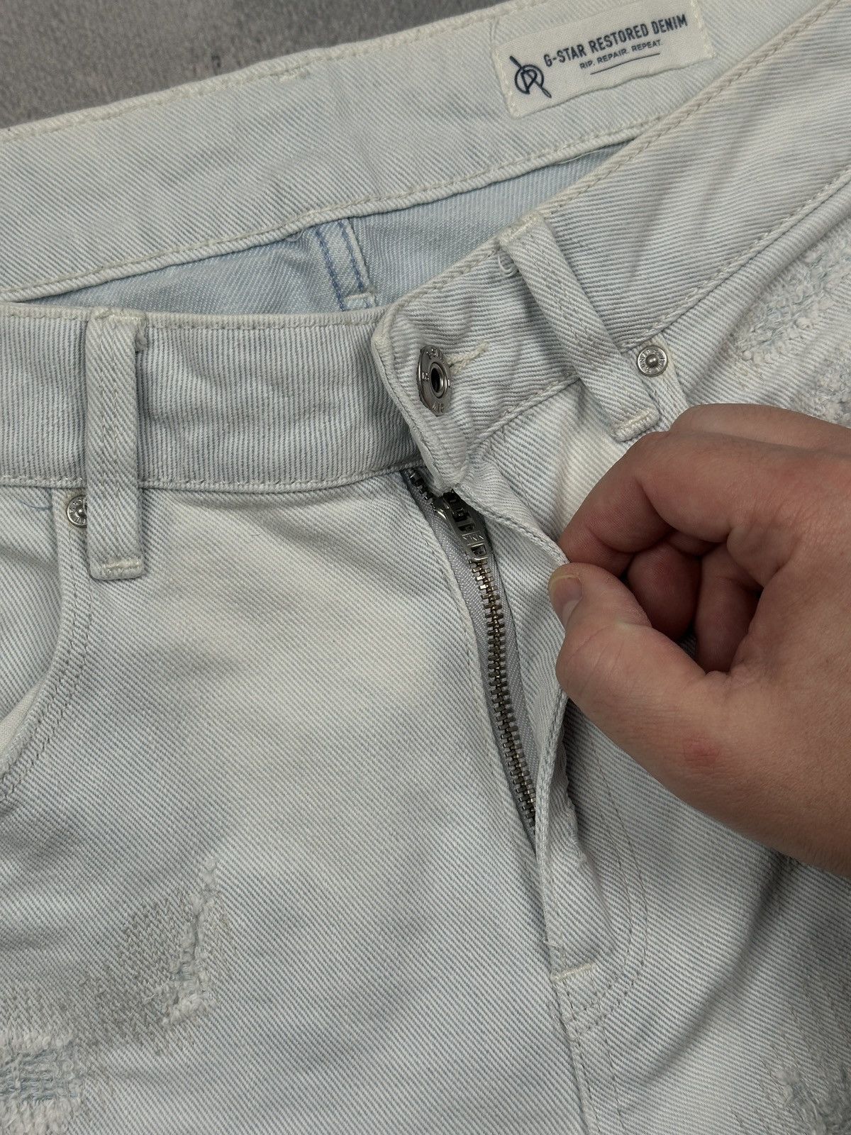 G-Star Vintage G-Star RAW Arc 3D Mid Boyfriend 7/8 Restored Denim Size 30" / US 8 / IT 44 - 16 Thumbnail