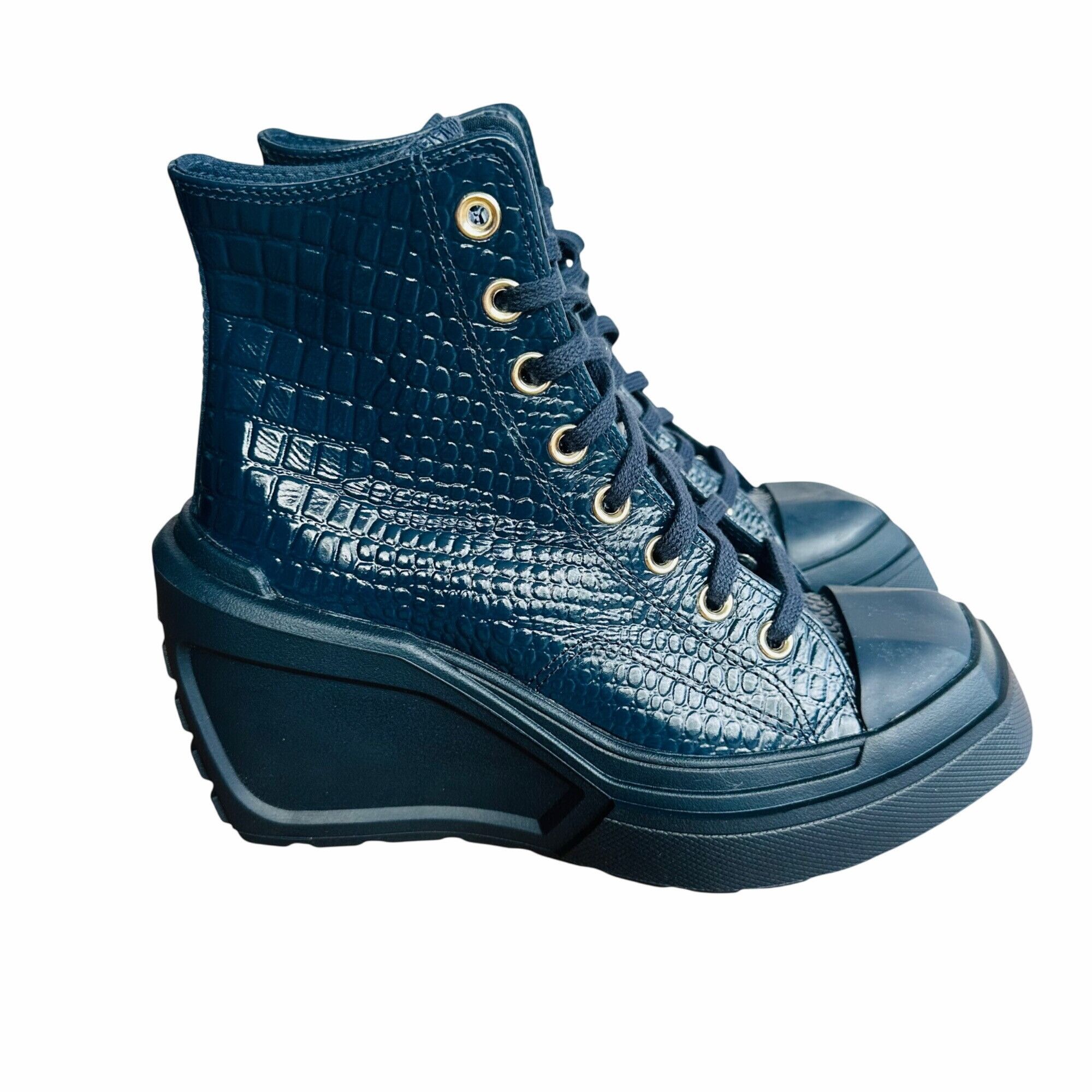 ✨Converse Chuck 70 De Luxe Wedge Platform Leather Sz 7 Women