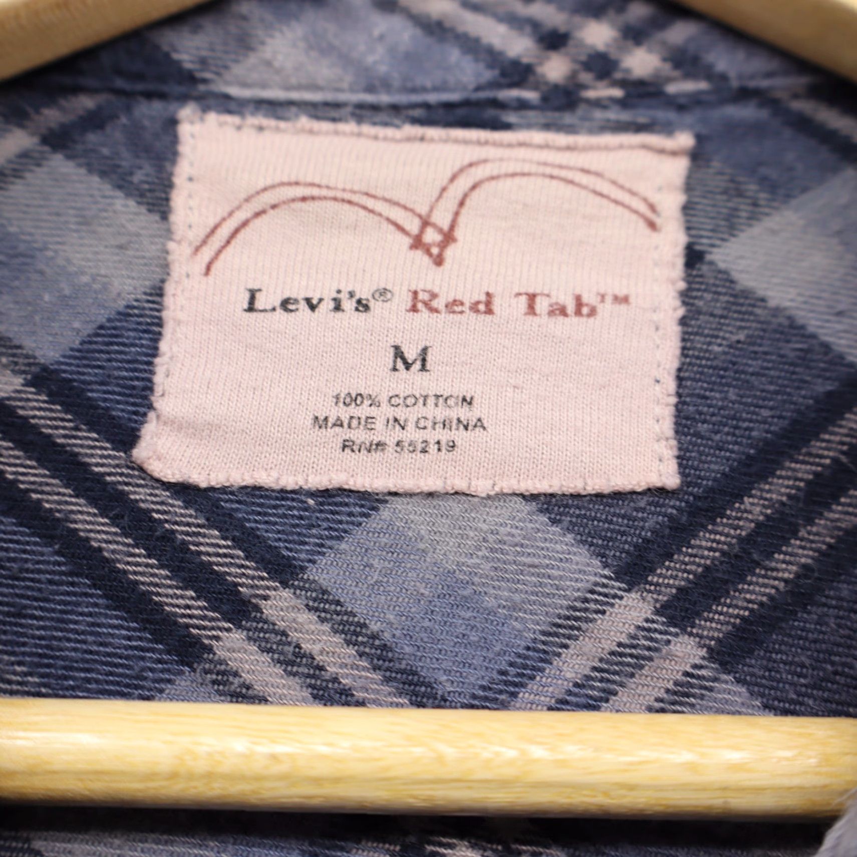 Levi's Levi's Womens Medium Long Sleeve Metal Snap Western Blue Plaid Cotton Size M / US 6-8 / IT 42-44 - 3 Thumbnail