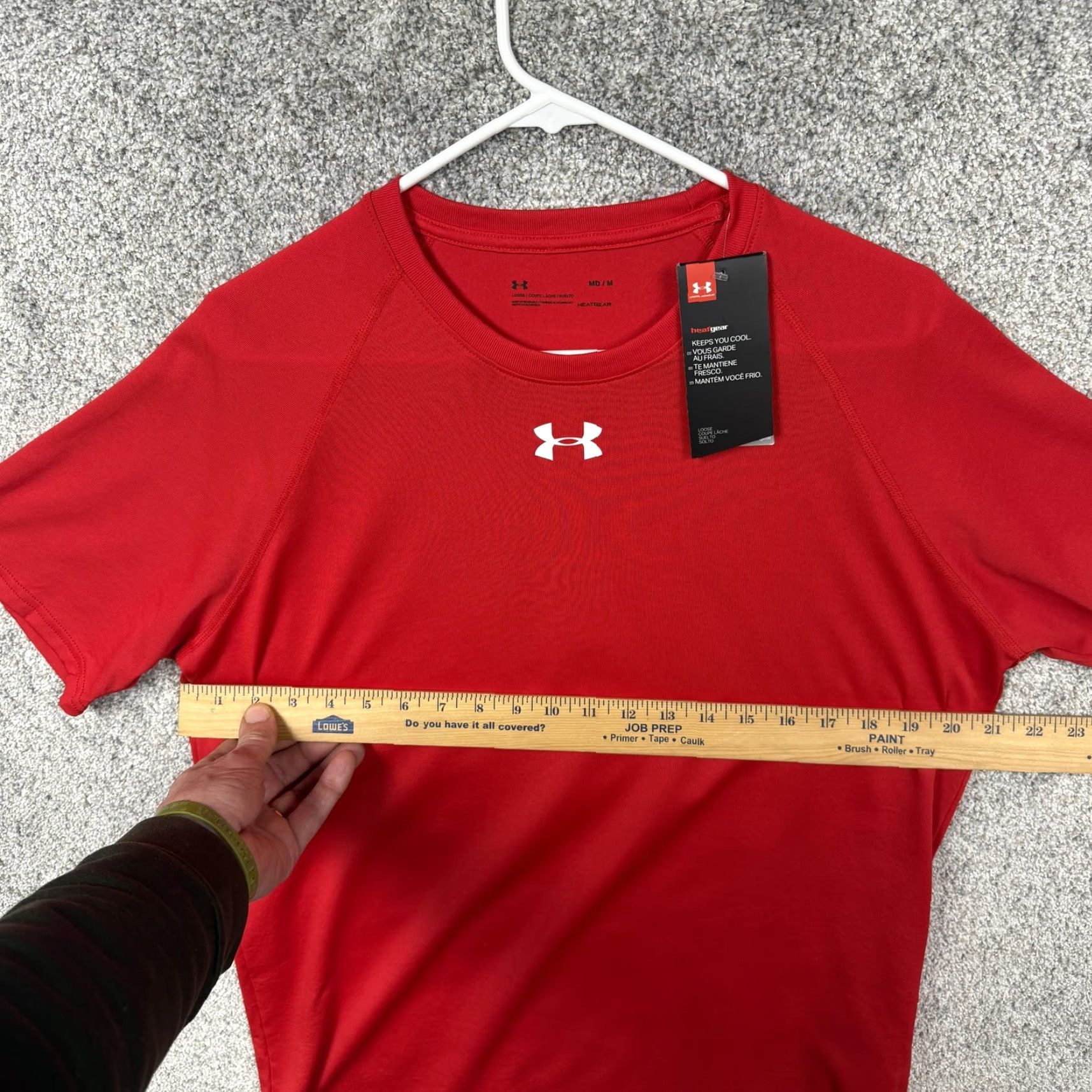 Under Armour Under Armour Shirt Mens M Red HeatGear Running Gym Performance Quick Dry Loose Jersey 100% Polyester Solid Logo Crew Neck Short Sleeve 1268471 Size US M / EU 48-50 / 2 - 4 Thumbnail