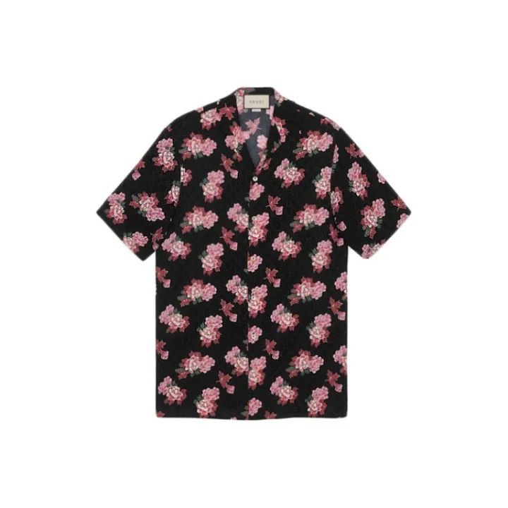 Gucci Gucci Floral Print Silk Bowling Shirt Size US L / EU 52-54 / 3 - 1 Thumbnail