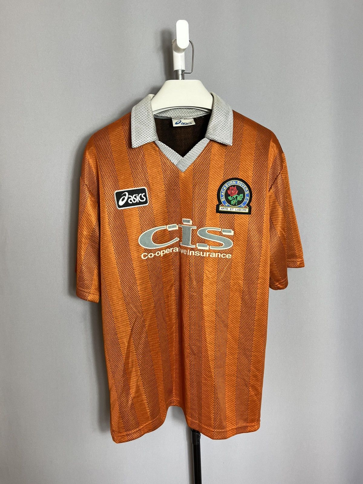 Asics Blackburn Rovers Away Football Shirt 1997 1998 Adults Asics Size US L / EU 52-54 / 3 - 1 Thumbnail