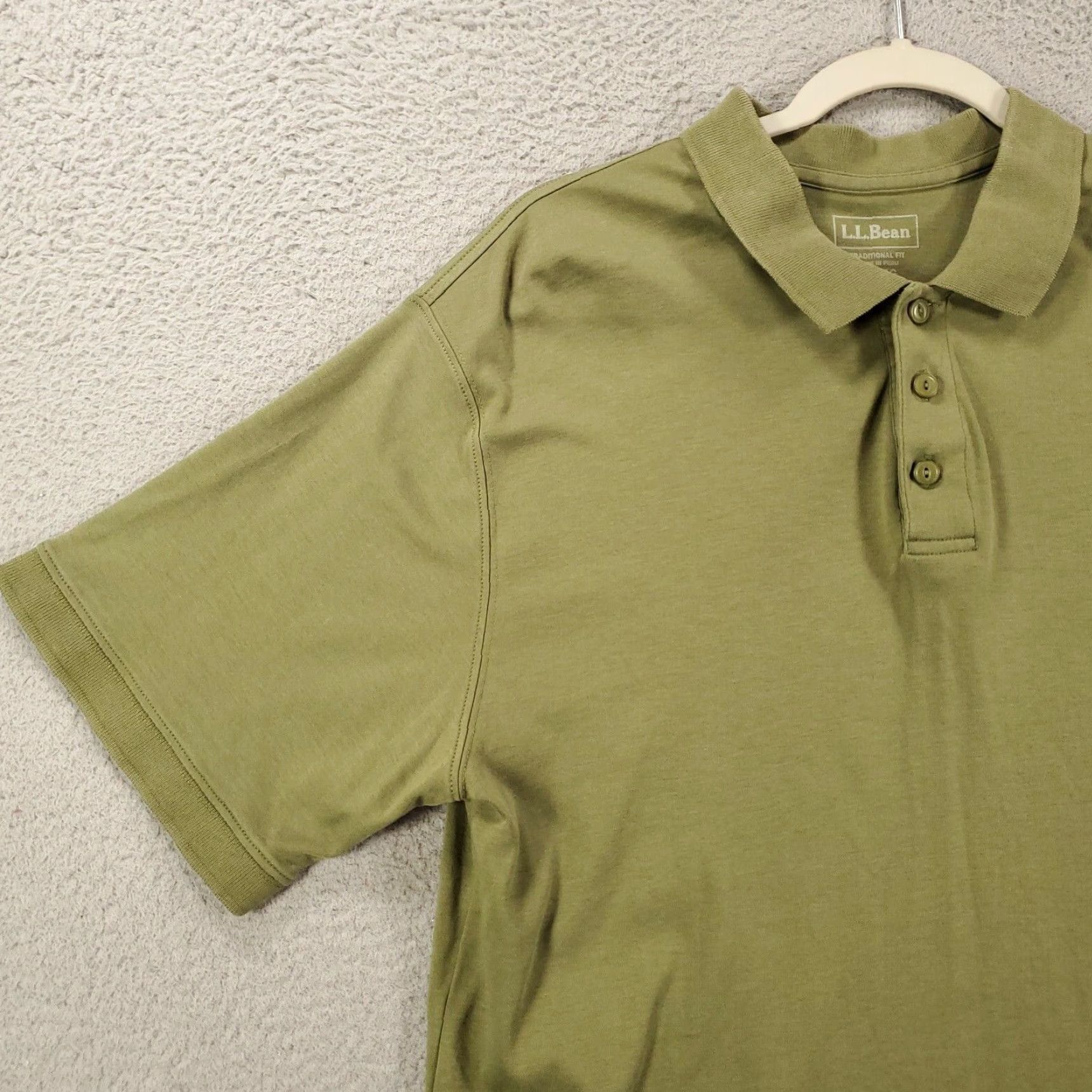 Vintage L.L. Bean Men's Polo Shirt Size Medium Green Casual Short Sleeve Knit Cotton 100% Preppy Size US M / EU 48-50 / 2 - 2 Thumbnail
