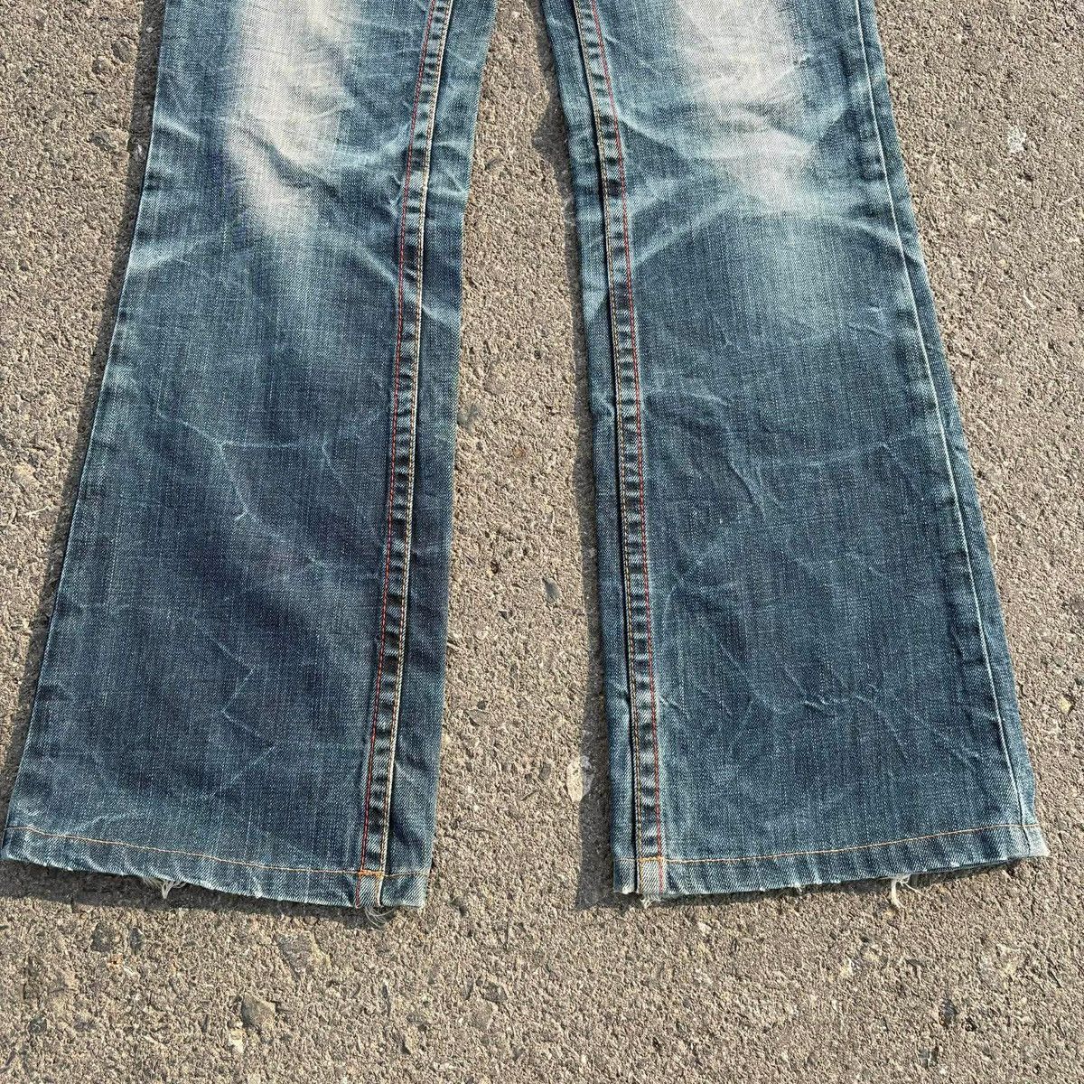 Tornado Mart ❌SOLD❌RIOBERA Flare Jeans Distressed Skull Button 30 Size US 30 / EU 46 - 10 Thumbnail