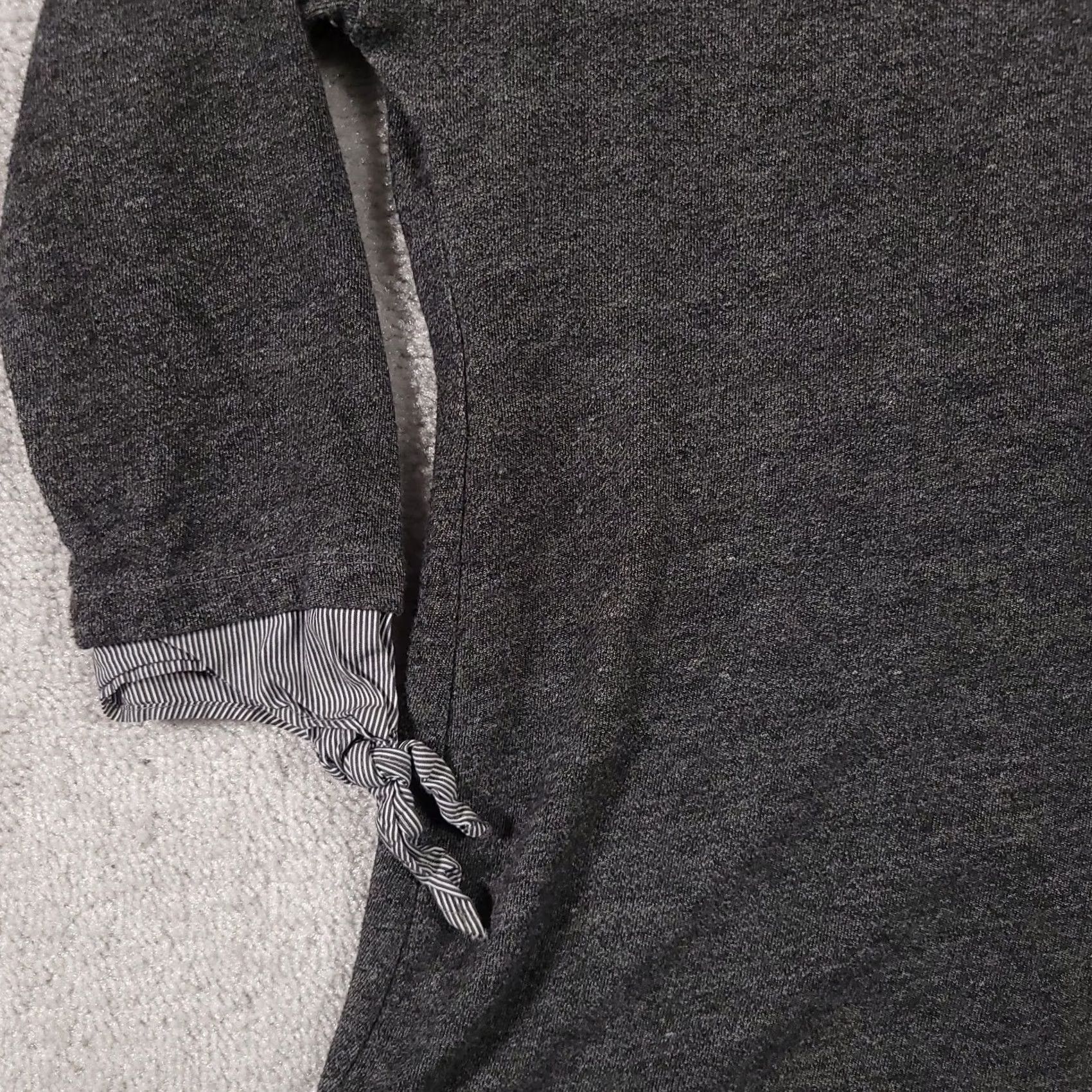 Vintage Christopher & Banks Sweater Women's Large Gray Mock Layered 3/4 Sleeve Tunic Size L / US 10 / IT 46 - 4 Thumbnail