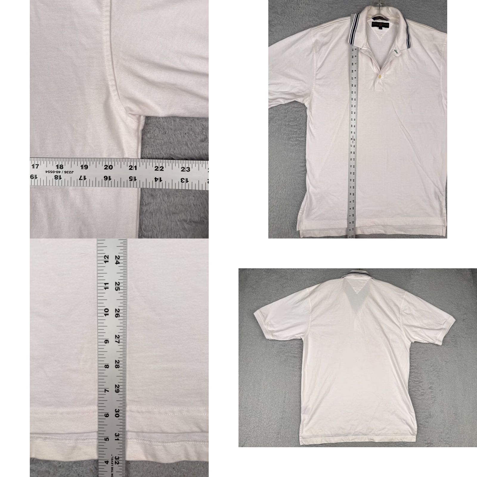 Tommy Hilfiger Tommy Hilfiger Shirt Adult Large White 100% Cotton Short Sleeve Polo Size US L / EU 52-54 / 3 - 8 Thumbnail
