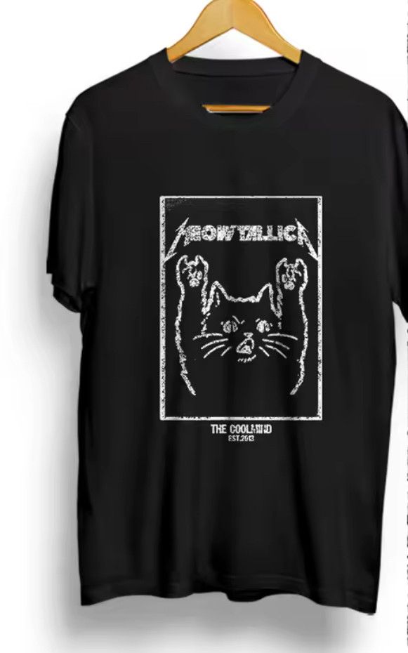 Other Streetwear Hands Up Cute Cat Print T-Shirt Punk Size US XL / EU 56 / 4 - 1 Thumbnail
