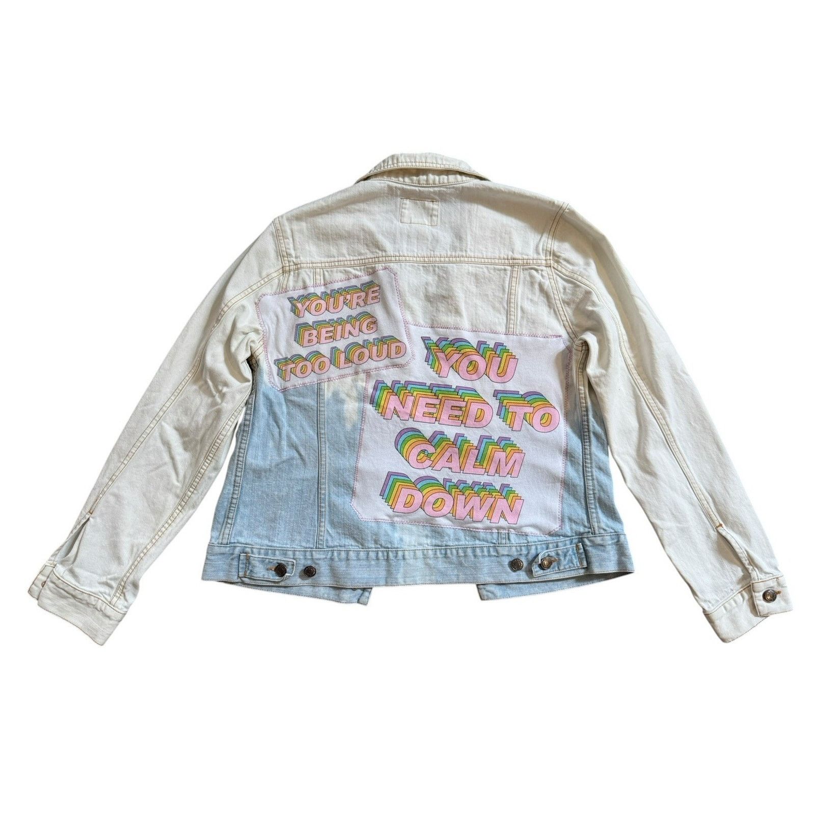 TAYLOR SWIFT You Need To Calm Down Upcycled Denim Jacket M