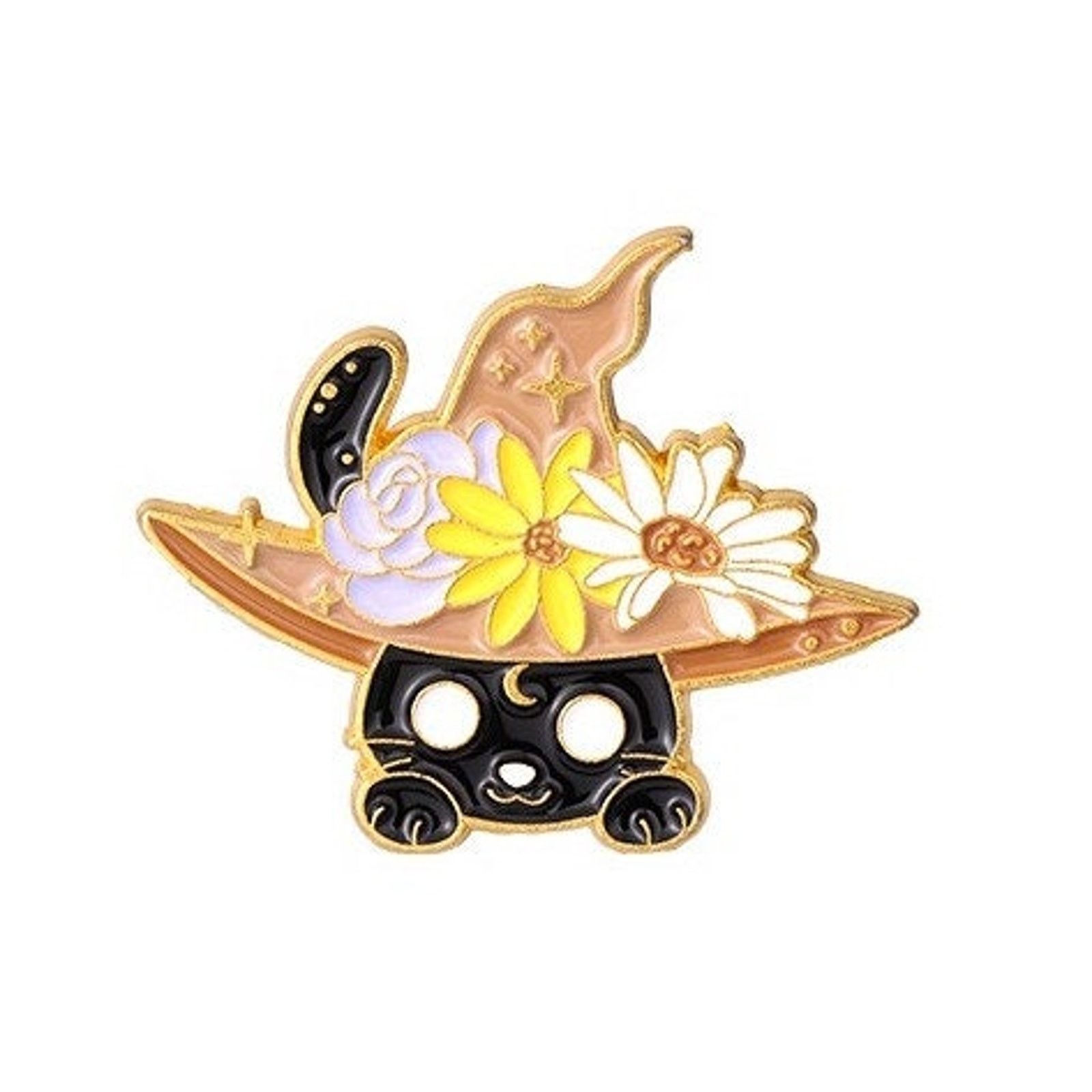 Harry Potter Gryffindors Hufflepuff Cats Enamel Pins 382-1 in Black, Women’s