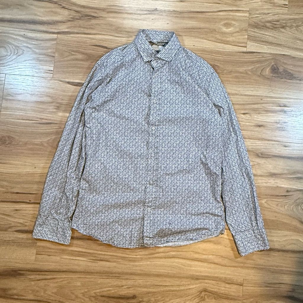 J Brand Bastoncino Men’s Sz M Cotton Shirt Italy Pattern Button Down Size US M / EU 48-50 / 2 - 1 Thumbnail