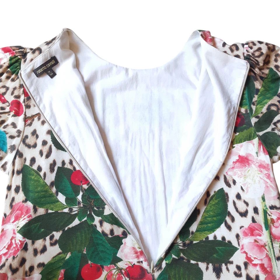 Roberto Cavalli Vintage Roberto Cavalli Leopard Floral Print Mini Dress Size M / US 6-8 / IT 42-44 - 9 Thumbnail