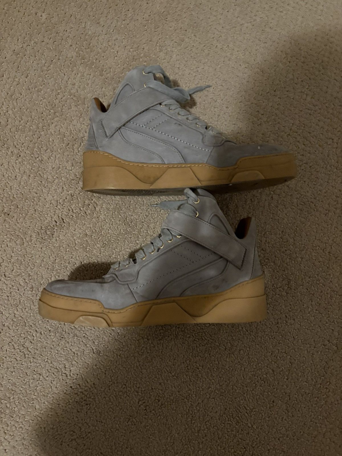 Givenchy Grey Suede Givenchy Tyson Sneakers Size US 12 / EU 45 - 4 Thumbnail