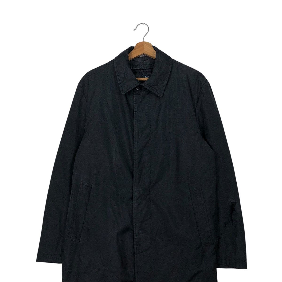 Yohji Yamamoto 📌Vintage Long Jacket Rich Black Ined Homme Basic Size US M / EU 48-50 / 2 - 9 Thumbnail