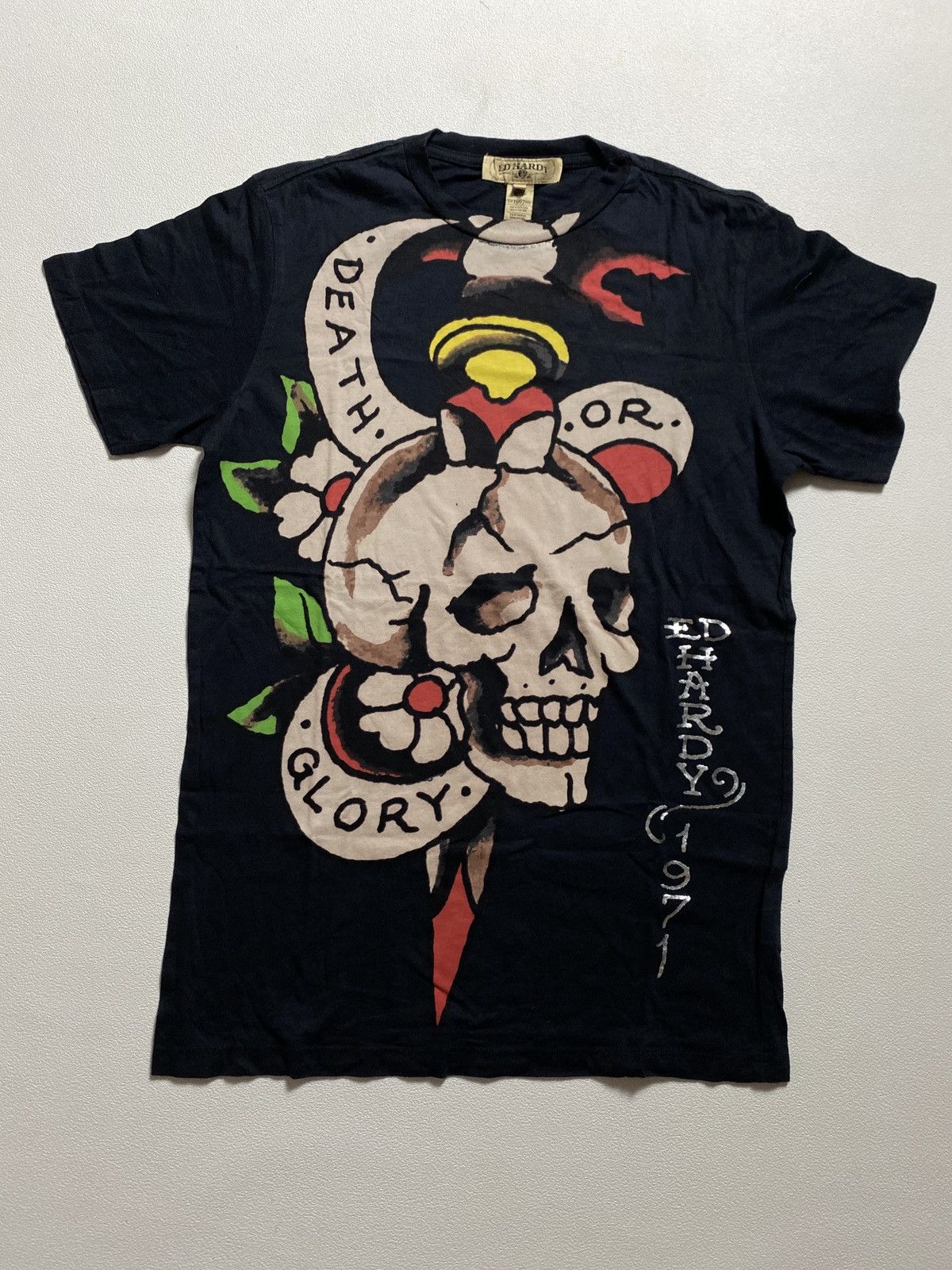 Ed Hardy Ed Hardy scull print T-shirt 00s Size US M / EU 48-50 / 2 - 6 Thumbnail