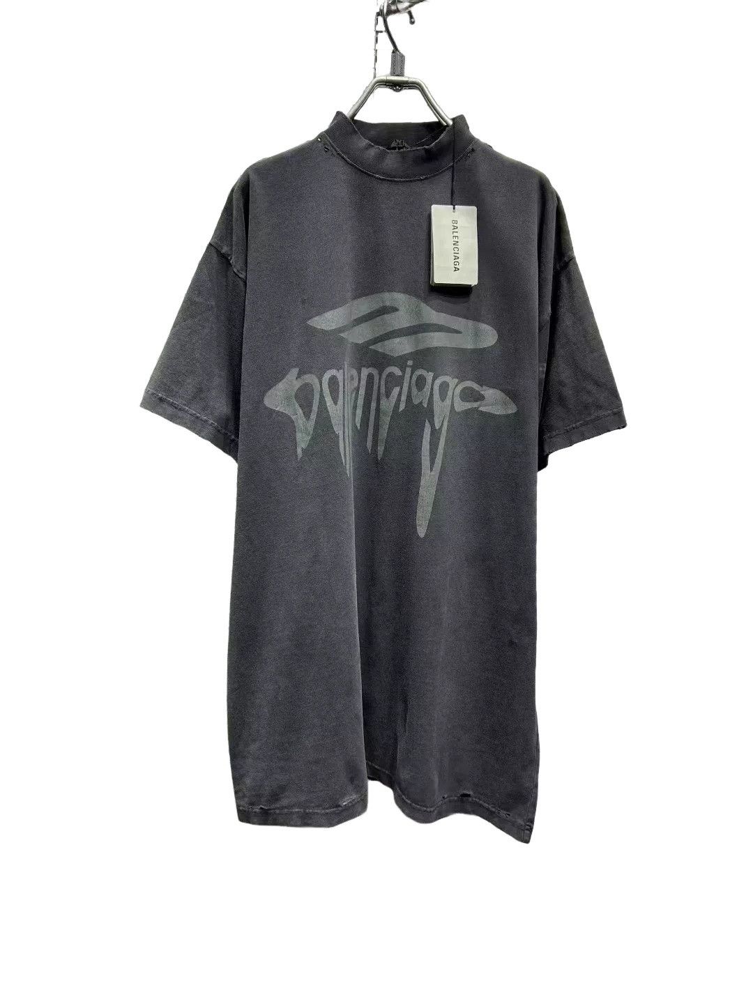 Balenciaga Balenciaga Liquified Logo Jersey T-Shirt Size 1 Size US S / EU 44-46 / 1 - 1 Thumbnail