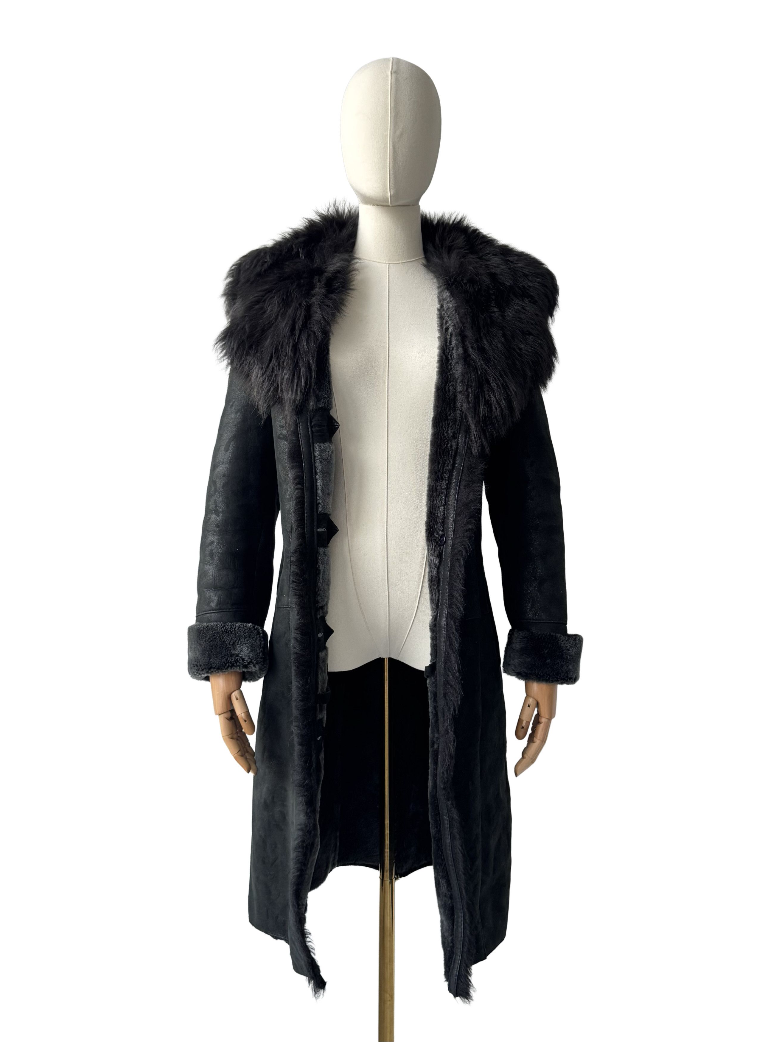 Vintage Vintage Real Sheepskin Hooded Coat Size S / US 4 / IT 40 - 4 Thumbnail