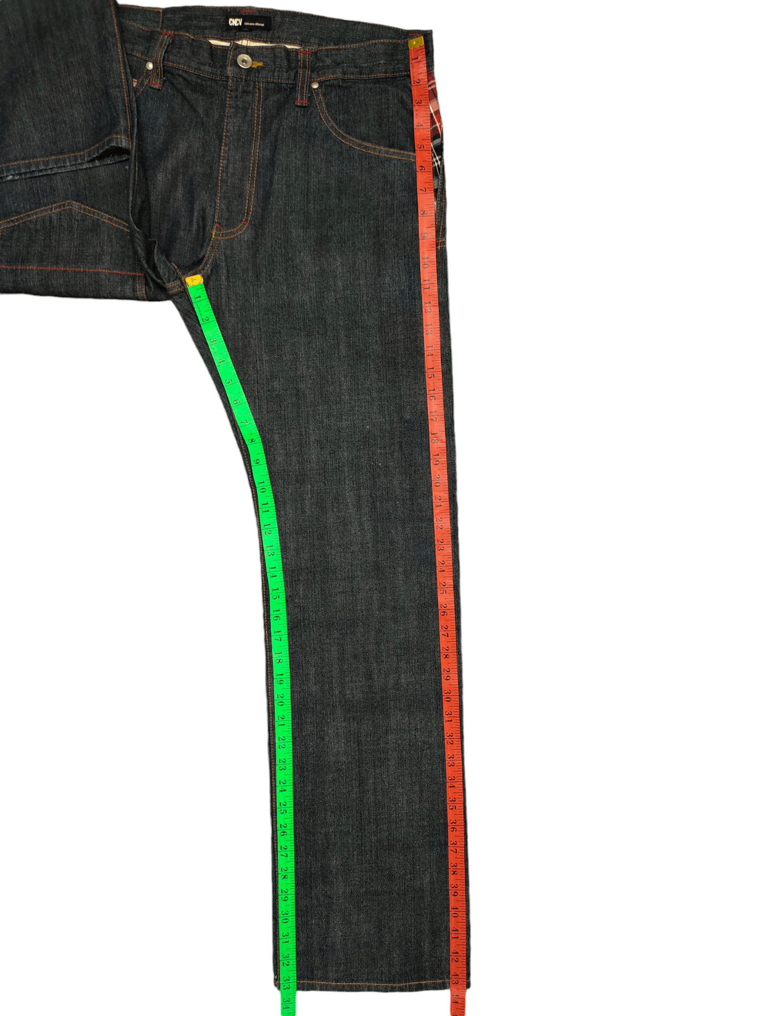 Comme des Garcons × Undercover Vintage Y2k Cncv Checkered Denim Jeans Ppfm Undercover Style Size US 35 - 7 Thumbnail