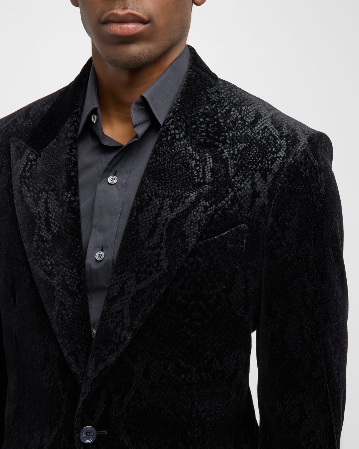 Tom Ford o1w1db10125 JLSPF2 Shelton Jacket in Black Size US M / EU 48-50 / 2 - 2 Thumbnail