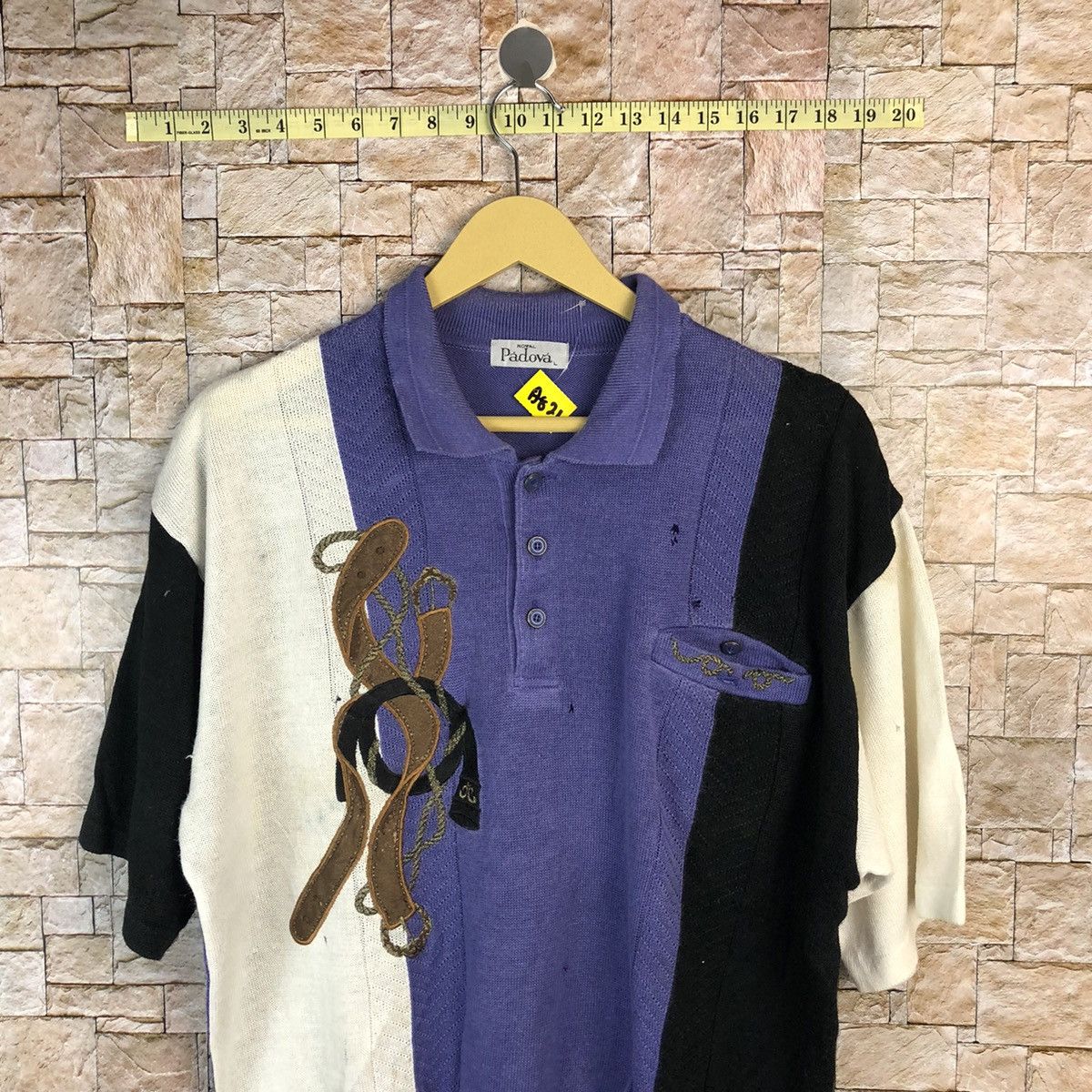 Japanese Brand Padova Purple vintage Polos #A821 Size US L / EU 52-54 / 3 - 2 Thumbnail