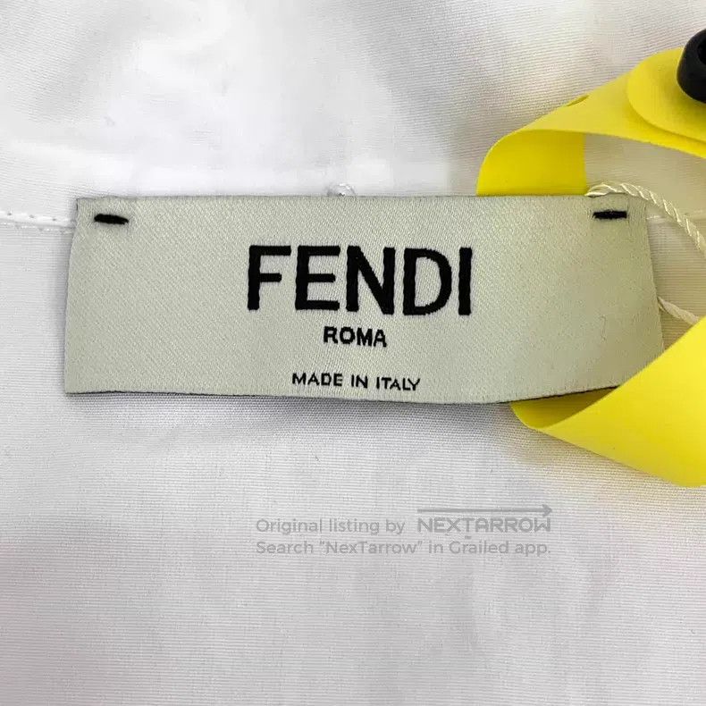 Fendi Fendi White Pocket Logo Relief Cotton Drawstring Waist Lon Size XS / US 0-2 / IT 36-38 - 6 Thumbnail