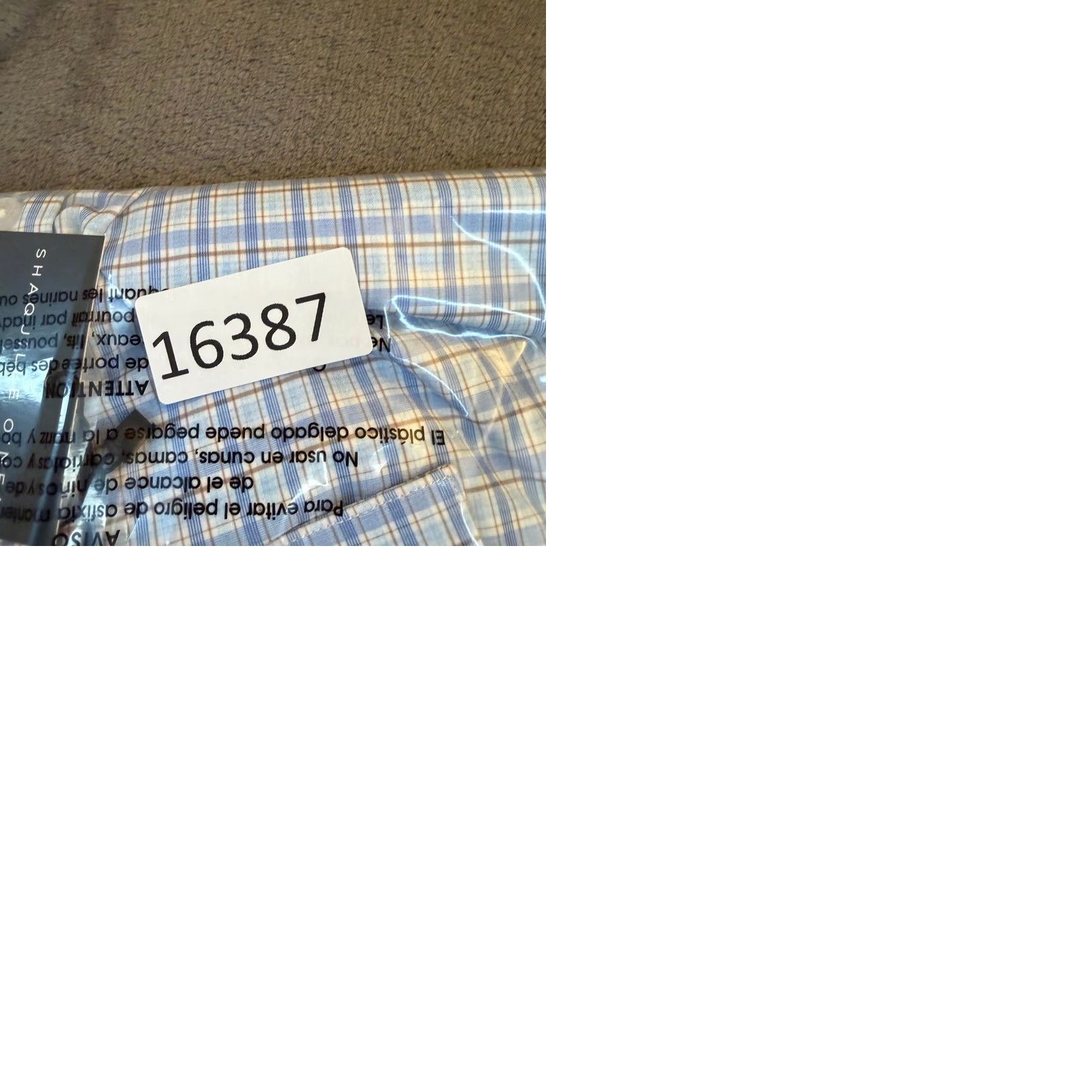 Vintage VINTAGE Shaquille O'Neal Dress Shirt Plaid Blue Mens 18 37/38 Shirt Big and Tall Long Sleeve Size 48R - 9 Thumbnail