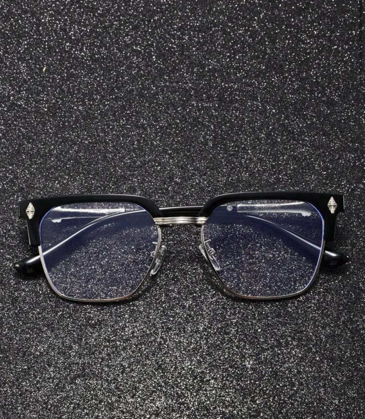 Vintage Chrome black and silver glasses Size ONE SIZE - 2 Thumbnail