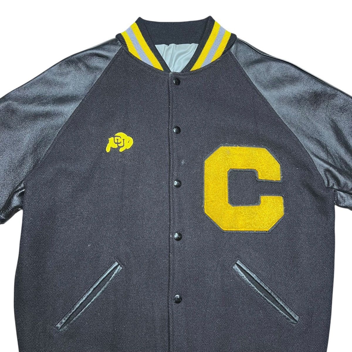 NCAA 1980s NCAA Colorado Buffaloes Wool Leather Varsity Jacket Size US L / EU 52-54 / 3 - 7 Thumbnail