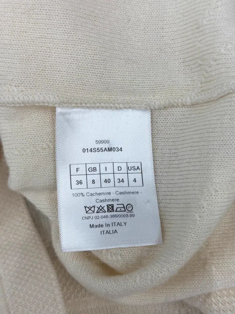 Dior Dior Beige three-dimensional feather cashmere sweater Size XS / US 0-2 / IT 36-38 - 5 Thumbnail