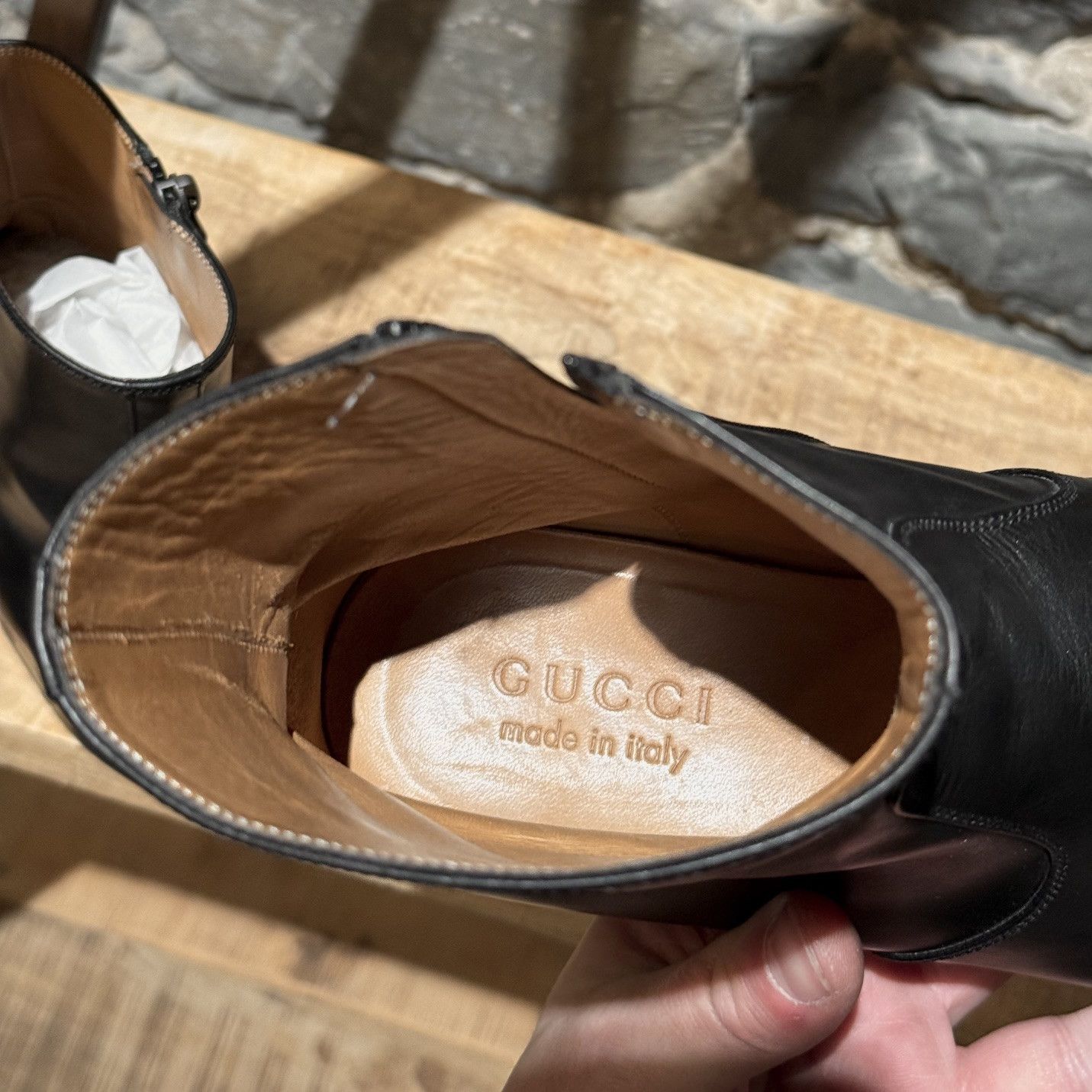 Gucci Gucci Black Leather Side Zip Chelsea Boots - 6.5 UK Size US 7.5 / EU 40-41 - 12 Thumbnail