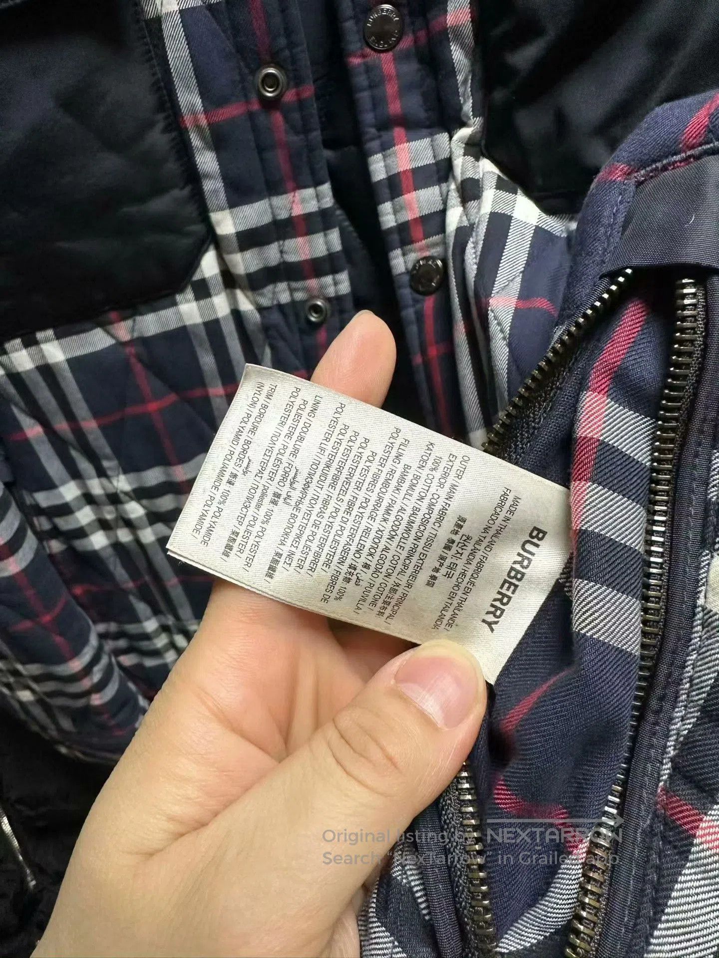 Burberry Burberry Men's Checkered Cotton Jacket. Size US L / EU 52-54 / 3 - 3 Thumbnail