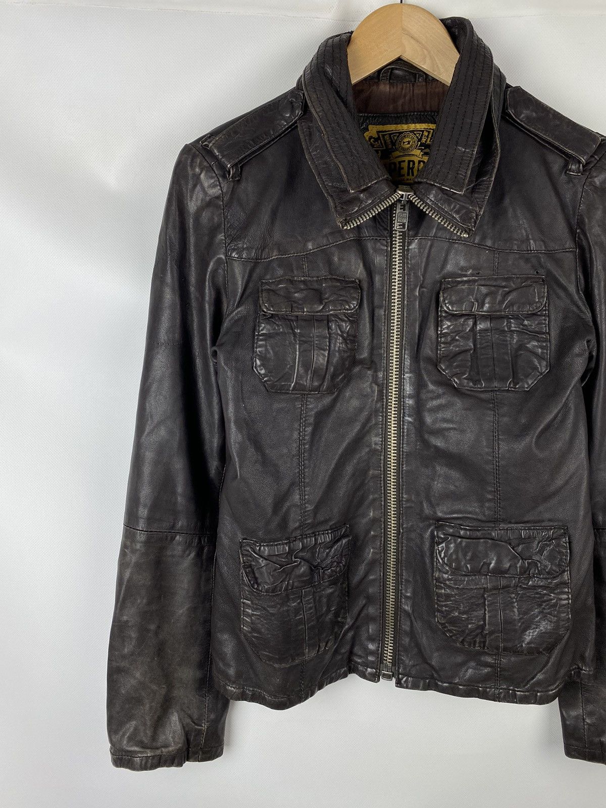 Superdry Superdry Japan men’s leather multipocket Jacket Size US M / EU 48-50 / 2 - 2 Thumbnail
