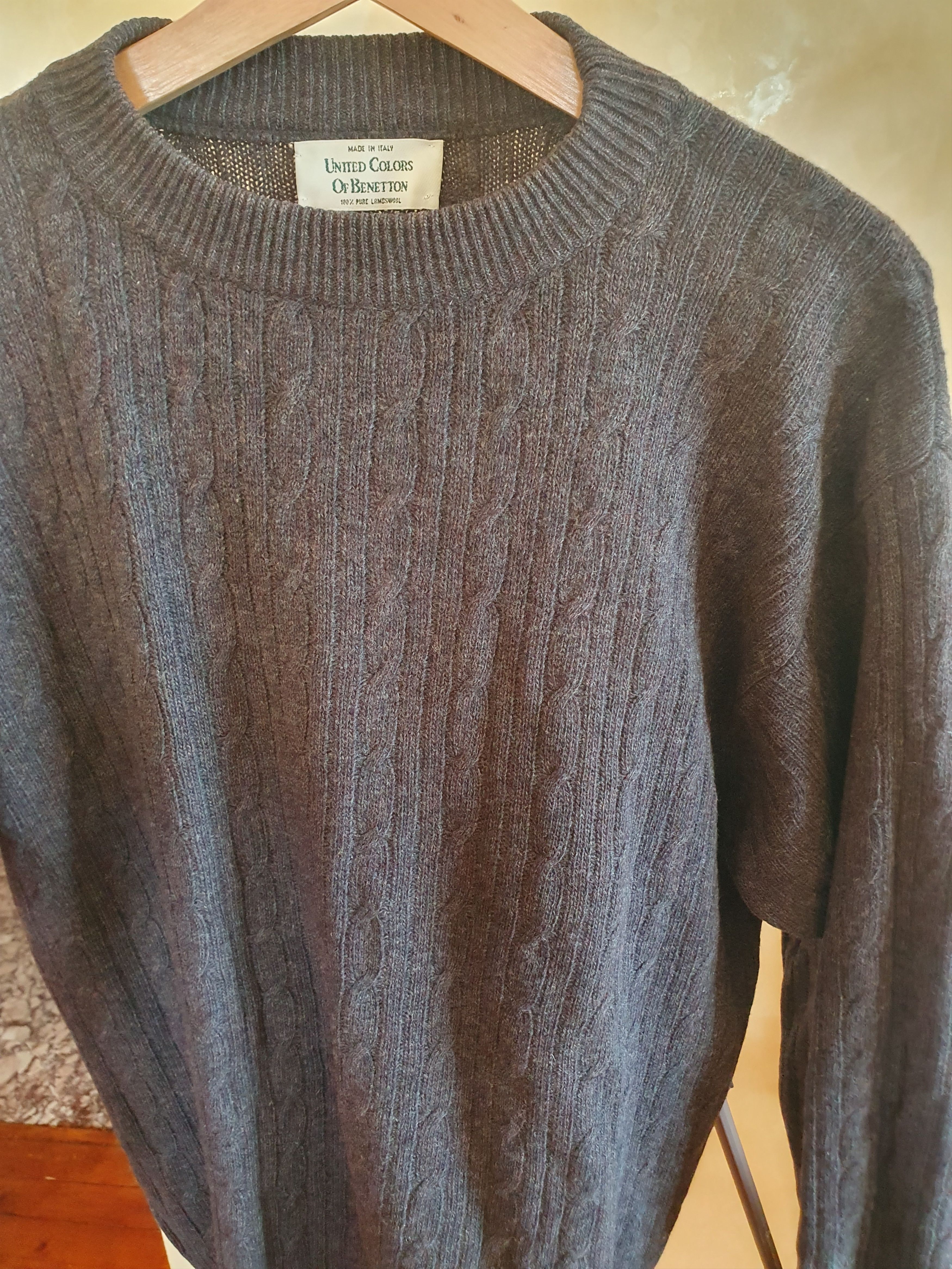 United Colors Of Benetton United Colors of Benetton 100% Lambs Wool Sweater L Size US L / EU 52-54 / 3 - 12 Thumbnail