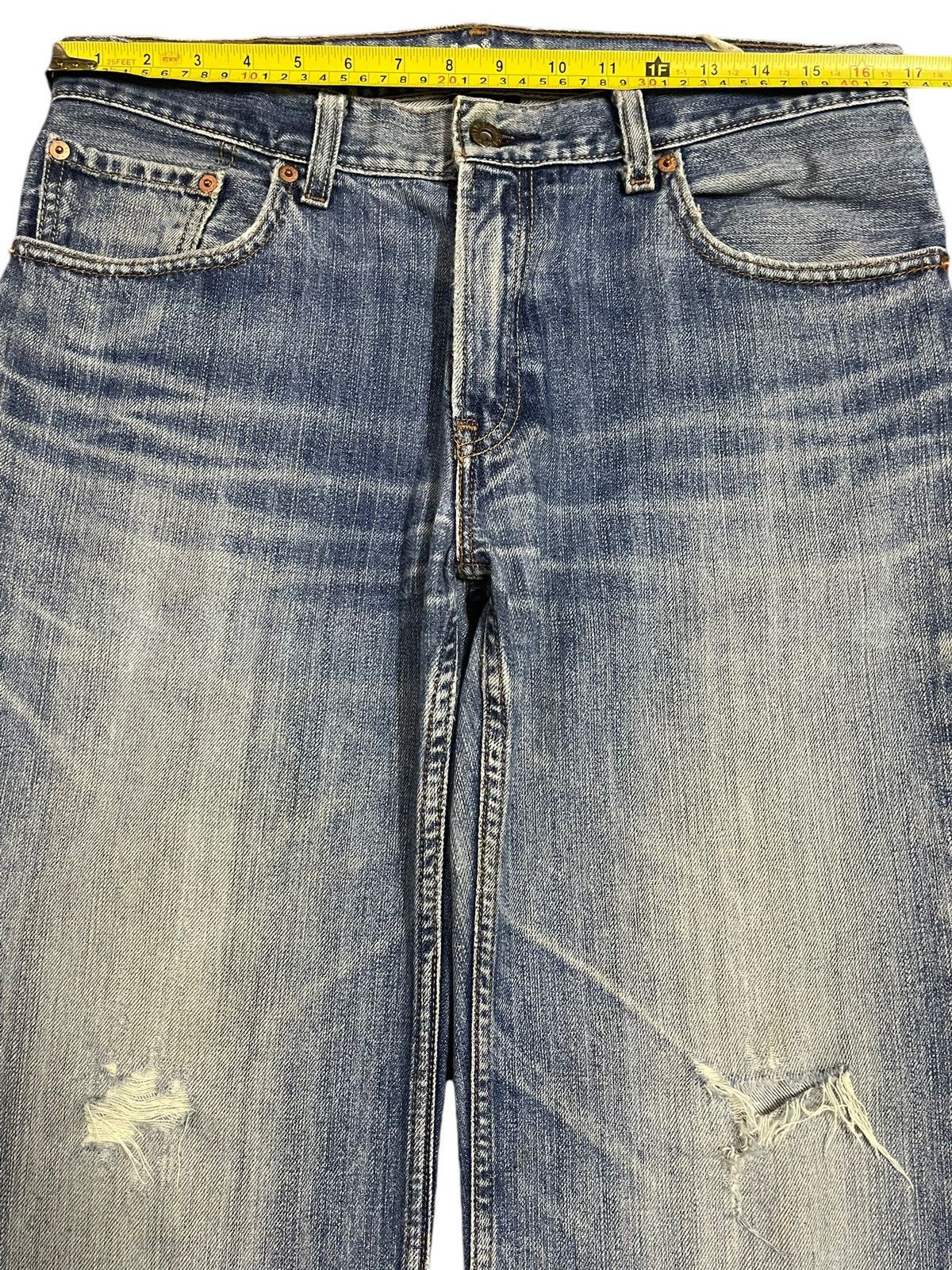 Levi's Vintage 90s Levis 502 Faded Wash Distress Loose Jeans Size US 33 - 12 Thumbnail