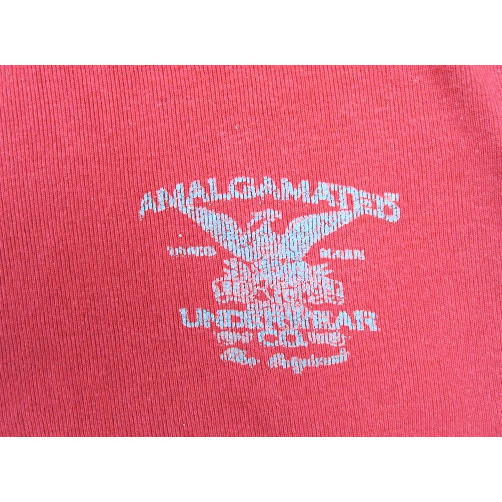 Vintage Amalgamated Shirt Mens Large Red Henley Cotton Long Sleeve Made in USA Classic 90s Vintage Regular Size US L / EU 52-54 / 3 - 6 Thumbnail