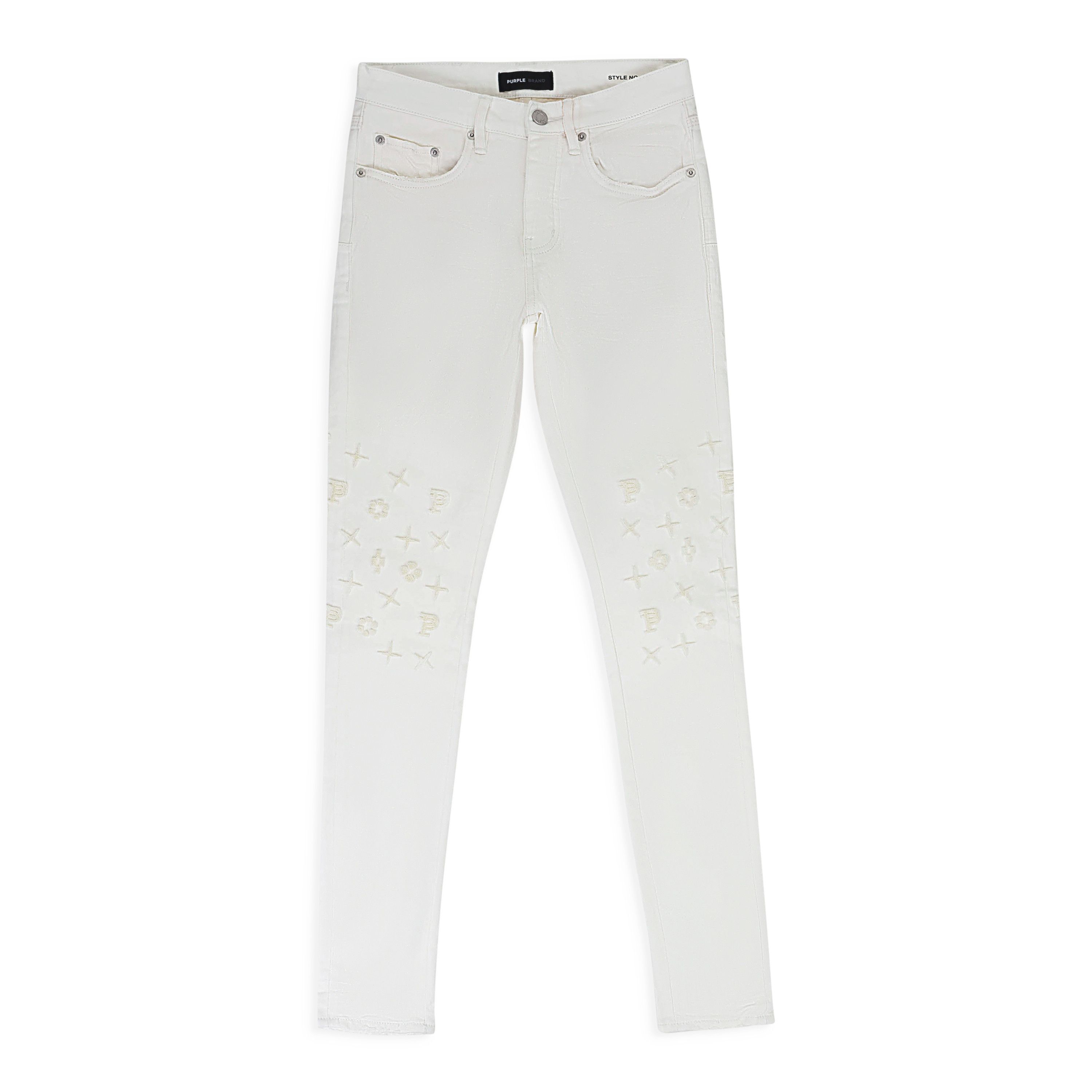 TUFFETAGE MONOGRAM WHITE SKINNY JEANS Size 31
