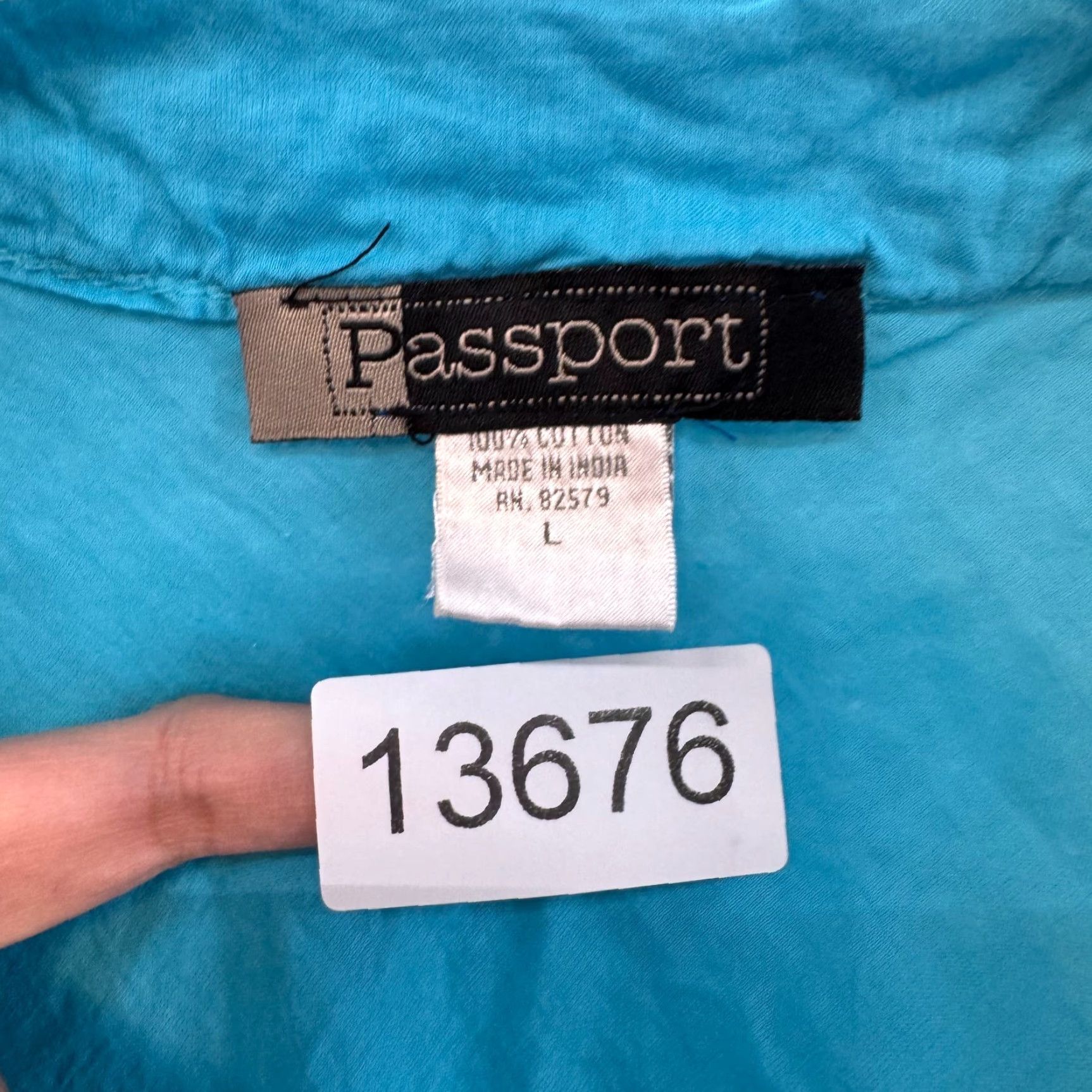 Vintage VINTAGE Y2K Passport Wrap Top Shirt Aqua Blue Cap Sleeve Boho Grunge Cottagecore M Womens Girls Mens Size M / US 6-8 / IT 42-44 - 5 Thumbnail