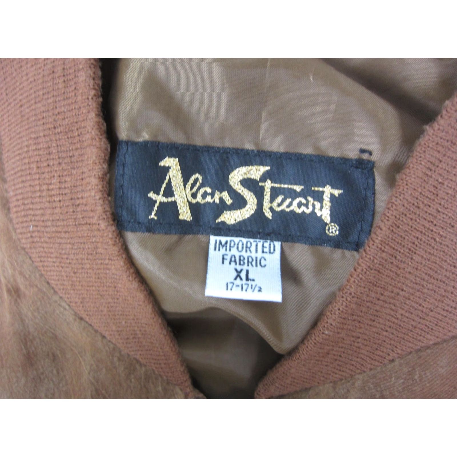 Velvet VINTAGE Alan Stuart Mens XL Brown Bomber Jacket Full Zip Velvet Made in USA Size US XL / EU 56 / 4 - 3 Thumbnail