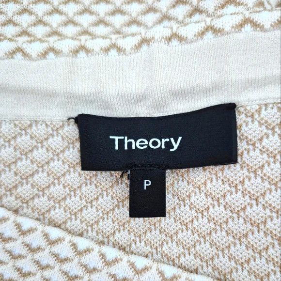 Theory Teslia Sue Ivory Mix Jaquard Knit Skirt Gift Party Spring Size 27" / US 4 / IT 40 - 14 Thumbnail