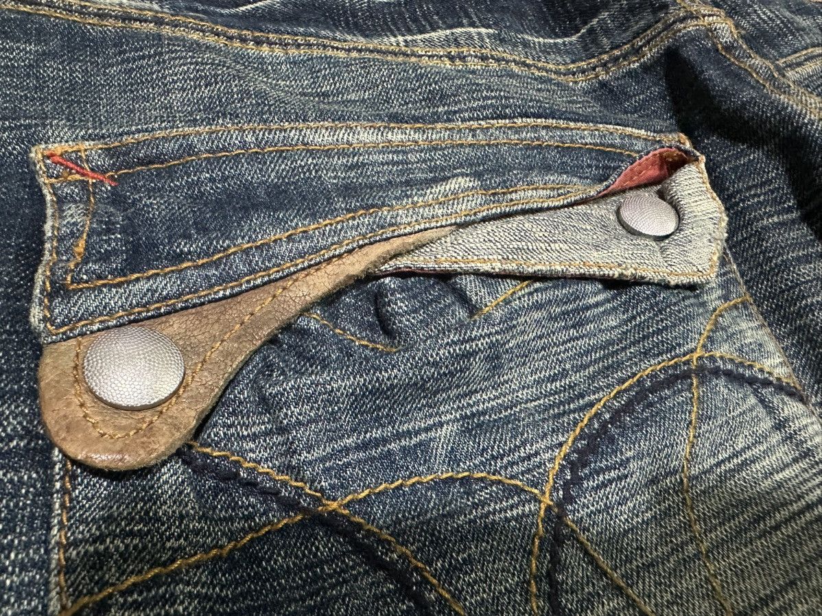 Japanese Brand 🔥Sick Y2K Tough Jeansmith Flared Denim LGB Size US 36 / EU 52 - 11 Thumbnail