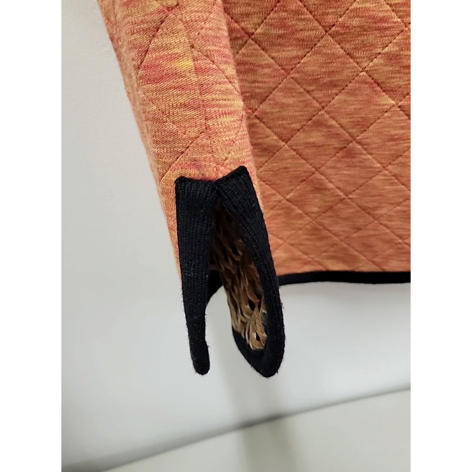Vintage Missoni Womens Medium Quilted Lined Wool Blend Dress Sleeveless Back Zip Midi Orange Pattern Quilted Dress Mens? Size M / US 6-8 / IT 42-44 - 3 Thumbnail