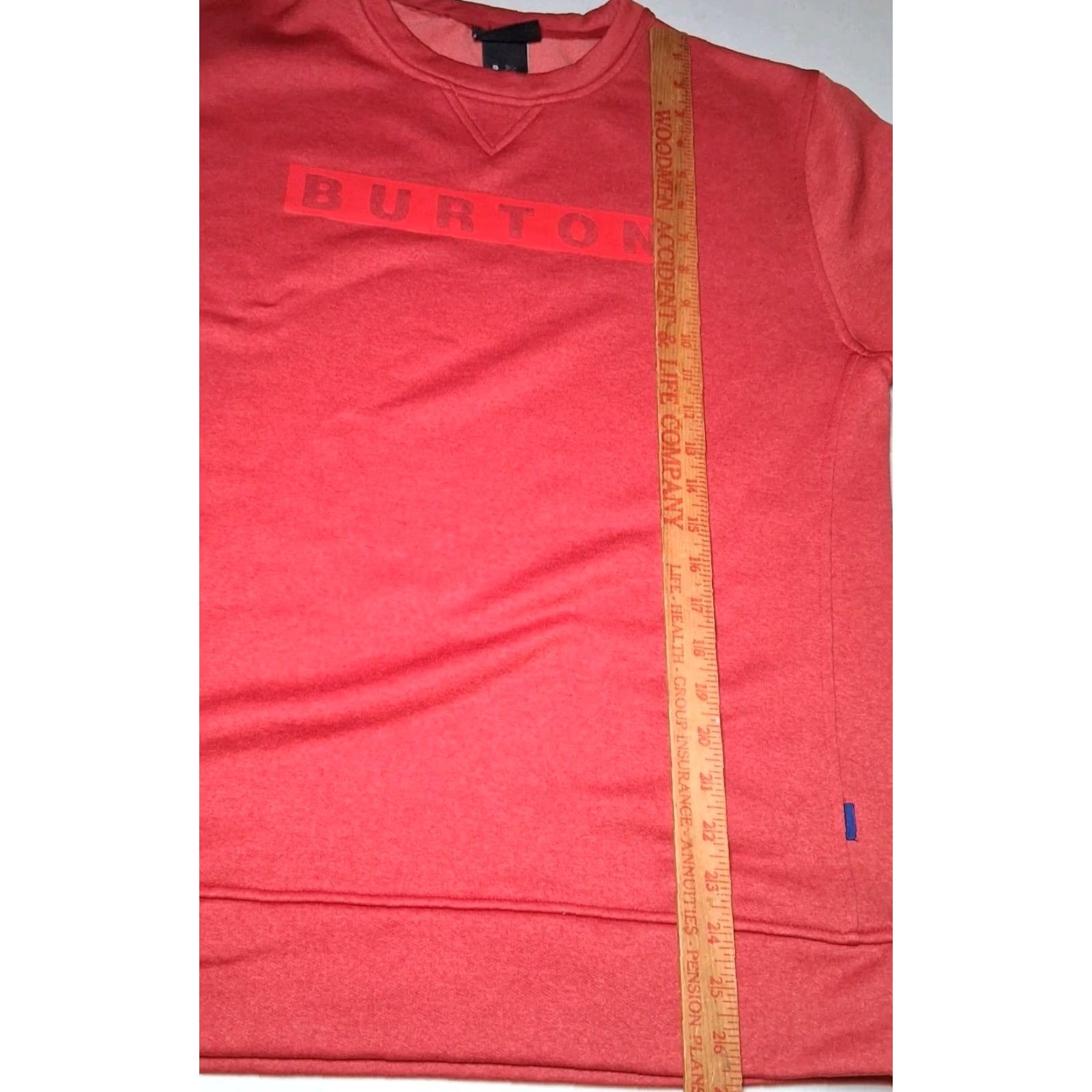 Burton Burton Sweatshirt Men Small Salmon Pullover Snowboarding Snowboarder Crew Neck Long Sleeve Regular Polyester Orange Graphic Fuzzy Inside Thumb Holes Size US S / EU 44-46 / 1 - 5 Thumbnail