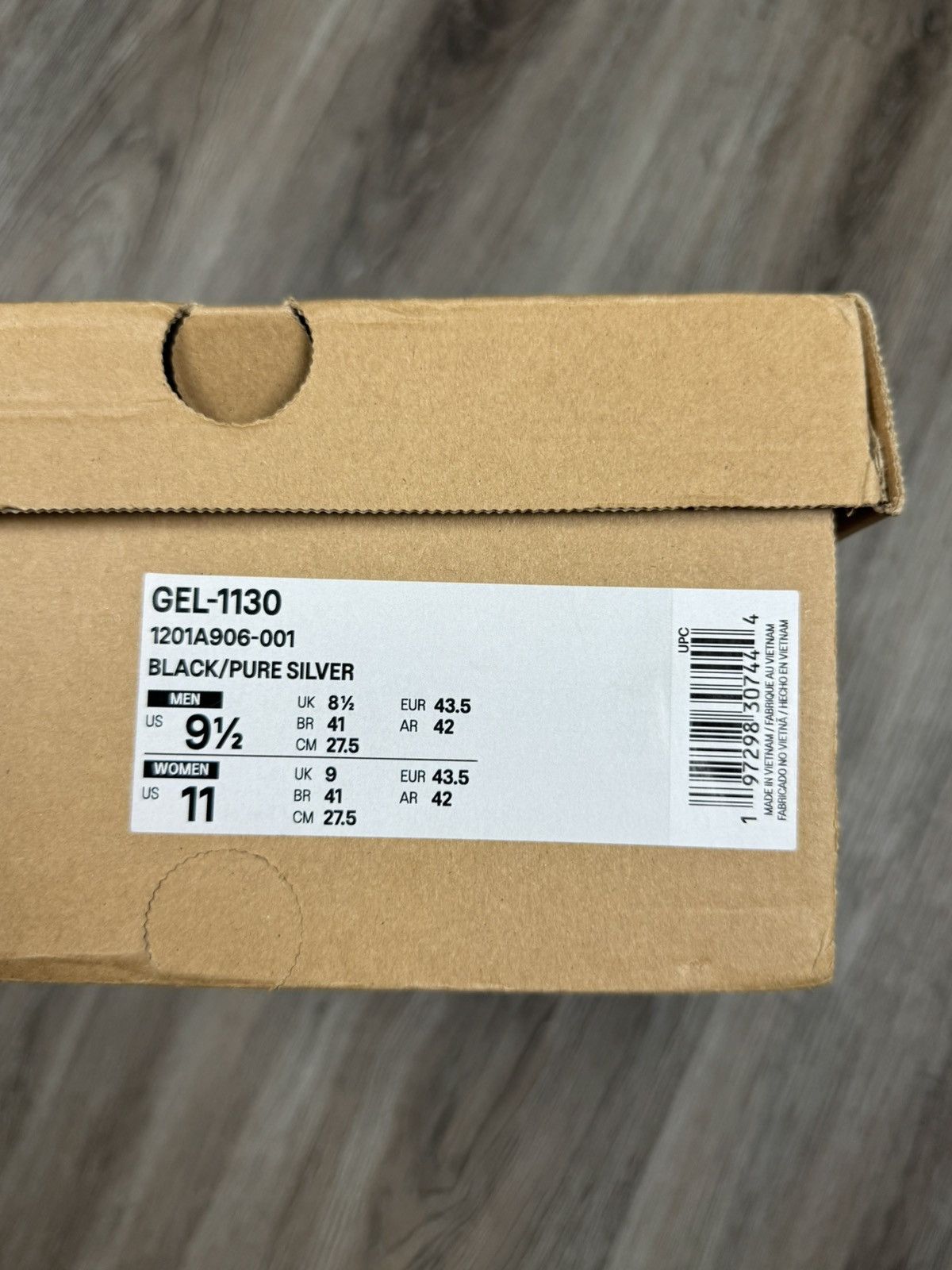 Asics ASICS Gel-1130 Black Pure Silver size 9.5 Size US 9.5 / EU 42-43 - 8 Thumbnail