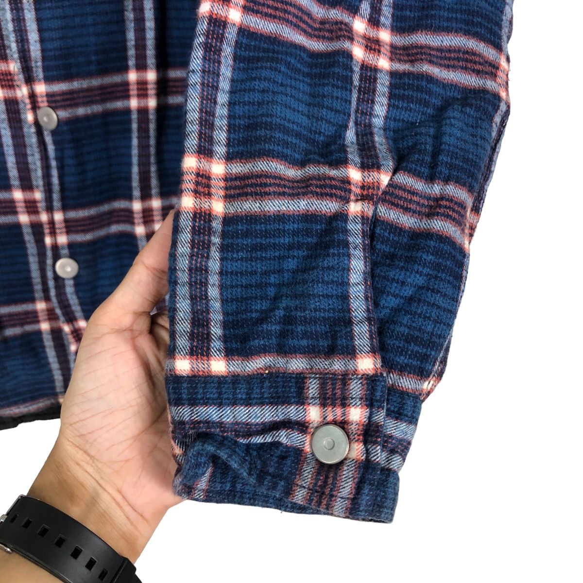 Japanese Brand 🔥Vintage Converse All Star Shirt Jacket Chore Tartan Design Size US L / EU 52-54 / 3 - 15 Thumbnail