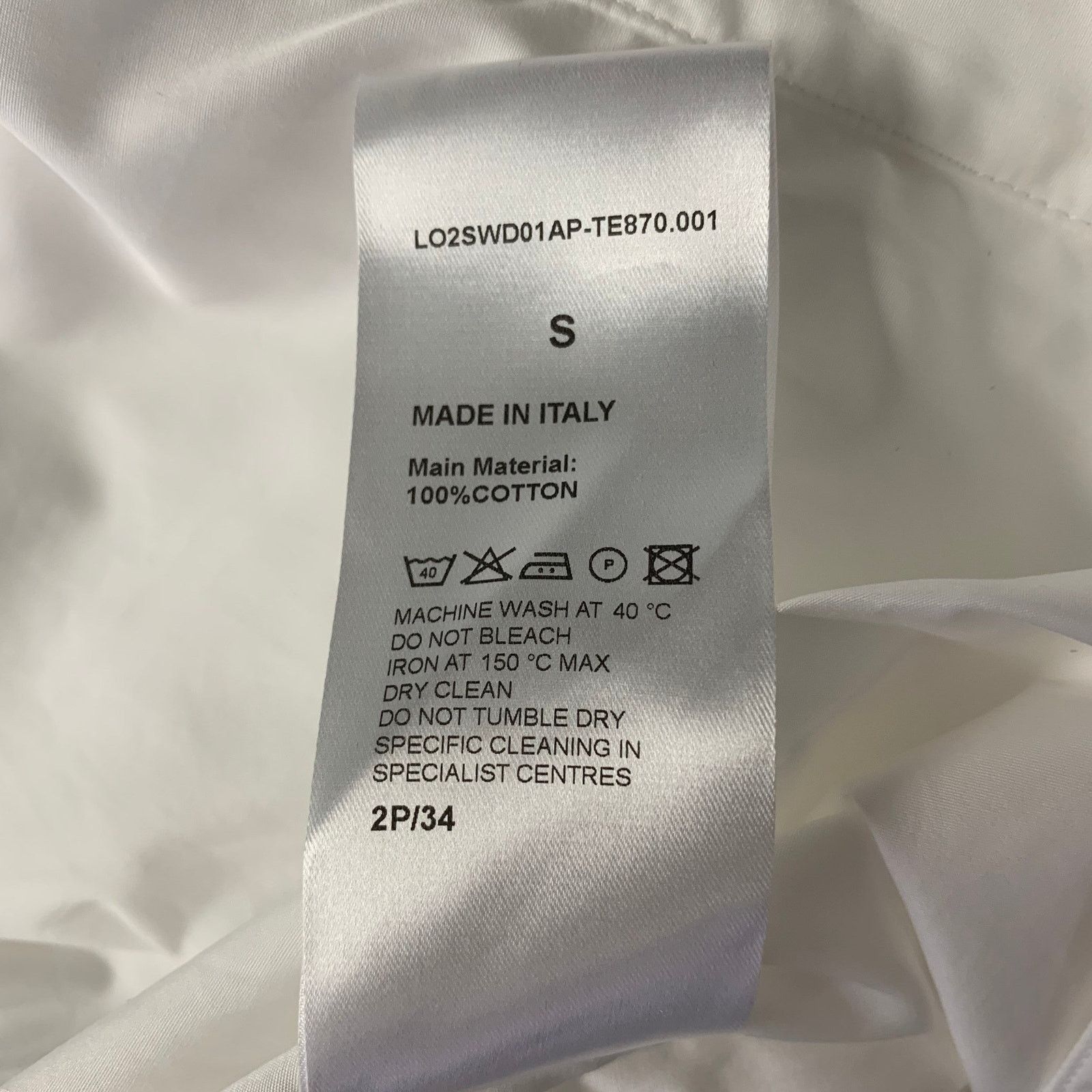 Lourdes LOURDES Size S White Cotton Button Up Knee-Length Dress Size S / US 4 / IT 40 - 7 Thumbnail