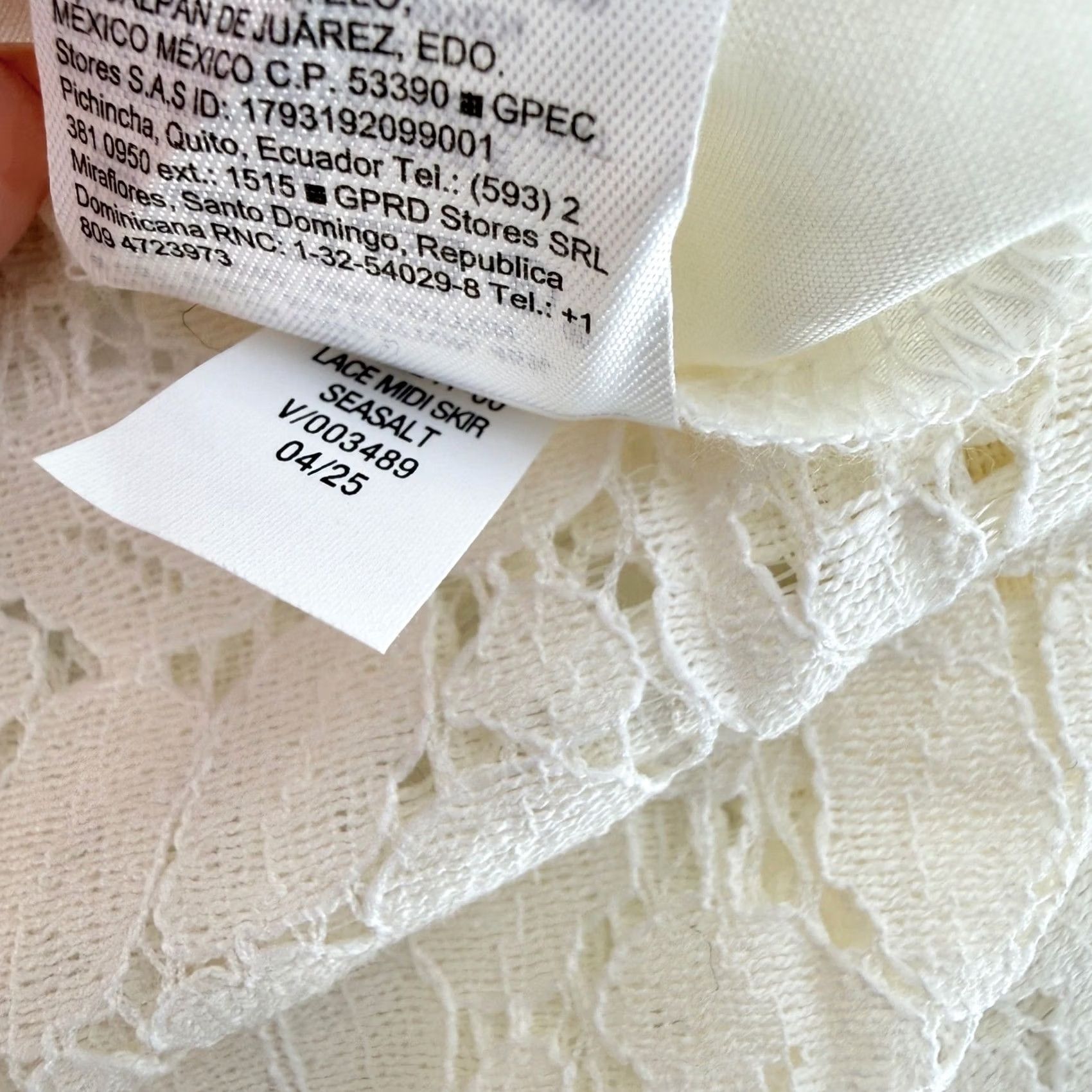 Old Navy NWT Old Navy Womens Lace Midi Skirt Seasalt Cream Floral Cotton Blend Size M Size 32" / US 10 / IT 46 - 5 Thumbnail