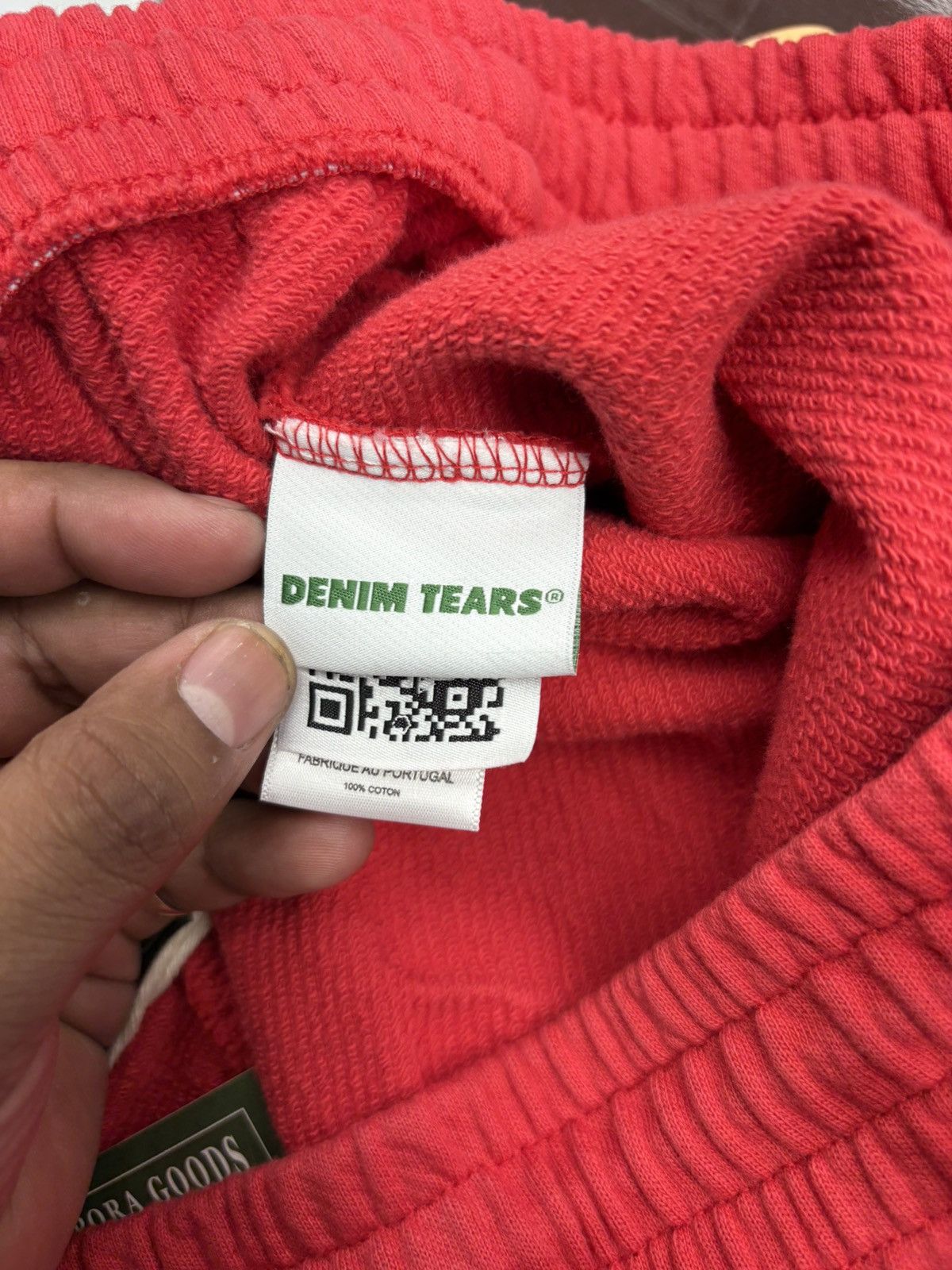 DENIM TEARS Cotton Wreath Shorts Red XXL Size US 38 / EU 54 - 6 Thumbnail